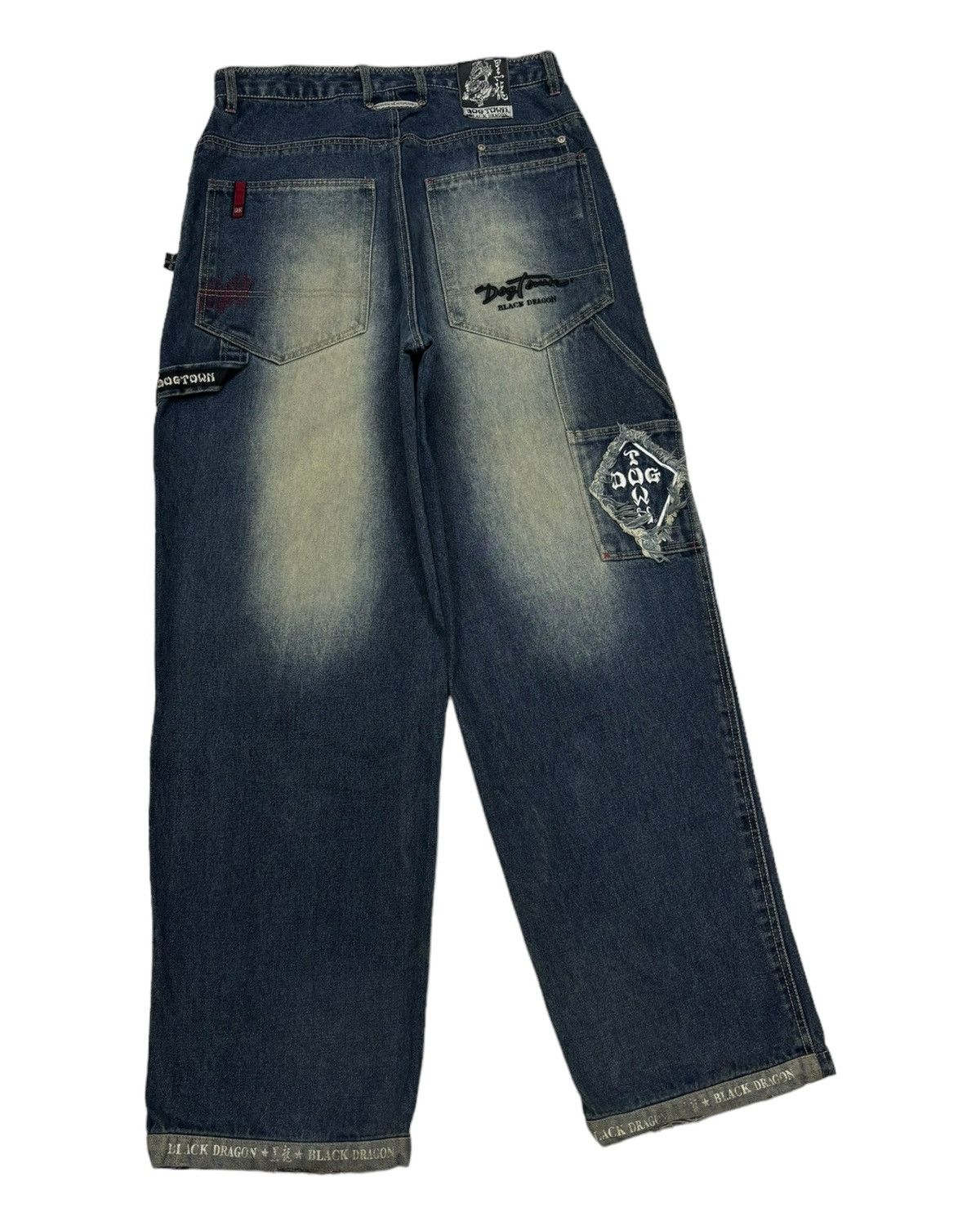 Dogtown × Powell Peralta RARE🔥DOGTOWN SKATEBOARDS BAGGY HIPHOP JEANS BLACK DRAGON Size US 32 / EU 48 - 3 Thumbnail