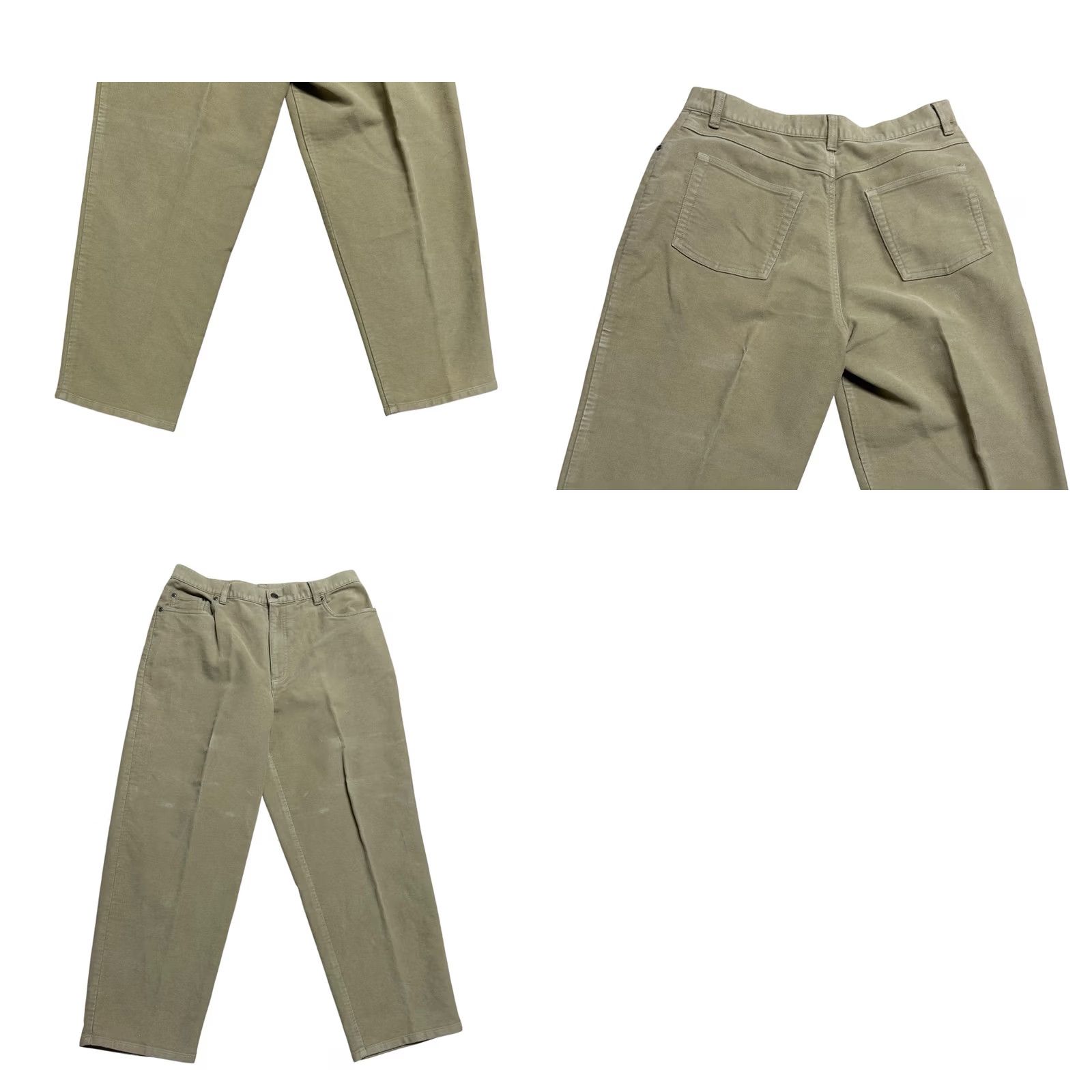 Vintage VINTAGE L.L. Bean Pants Women 16P Brown High Waist Mom 90s Outdoors Straight Leg Knit Cotton Blend Pockets Size 38" / US 16 / IT 52 - 10 Thumbnail