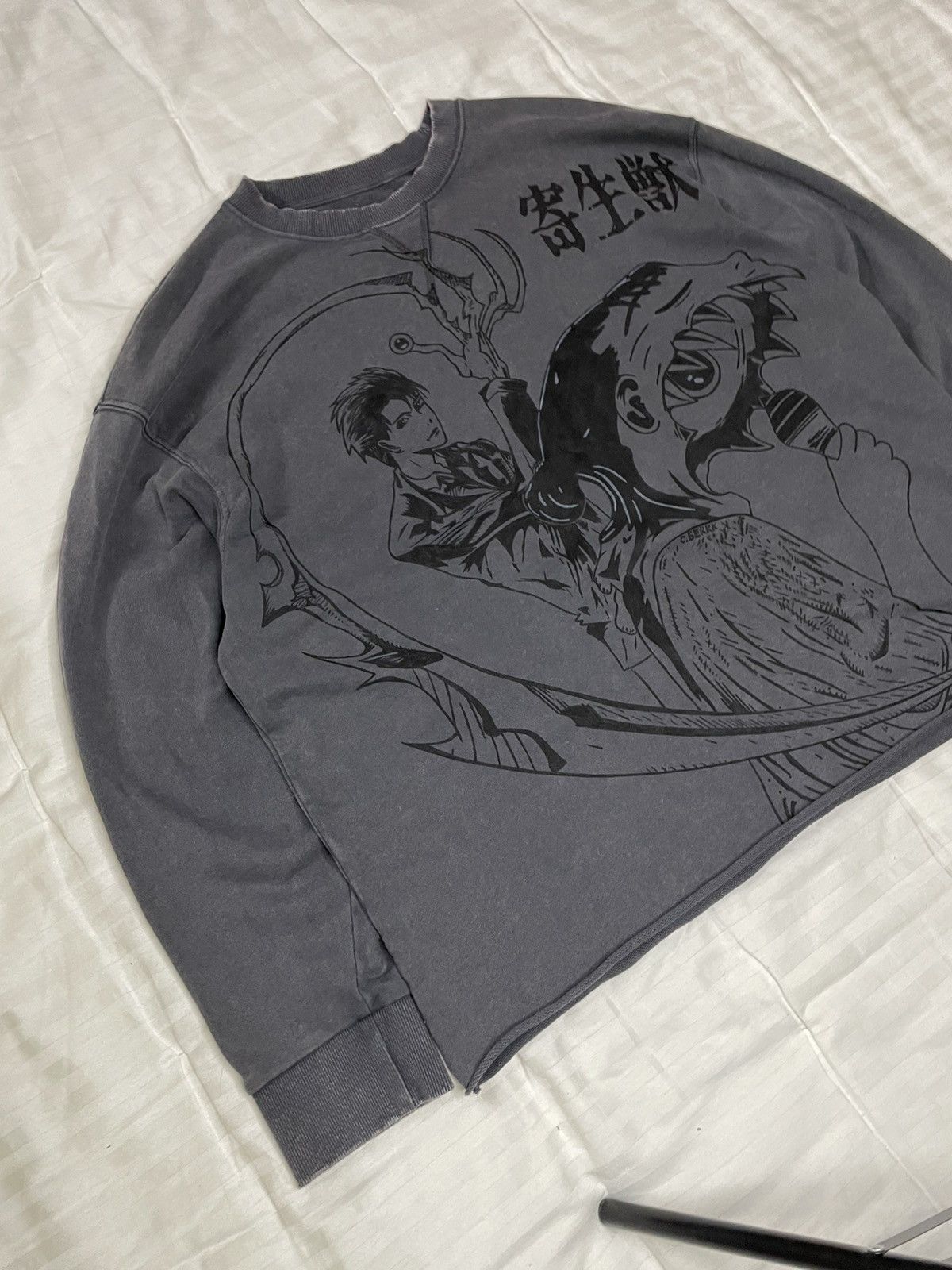 Anime Handmade Custom Anime Parasyte Sweatshirt Japanese Style Y2K Size US L / EU 52-54 / 3 - 3 Thumbnail
