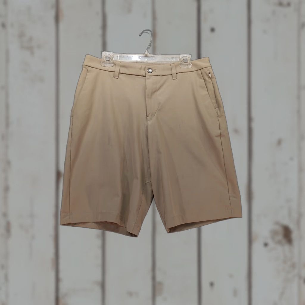Lululemon Lululemon Mens Shorts 32 Beige Chino Casual Flat Front Breathable Stretch Pockets Easy Care Drawstring 11 Inseam Travel Workwear Size US 32 / EU 48 - 1 Thumbnail