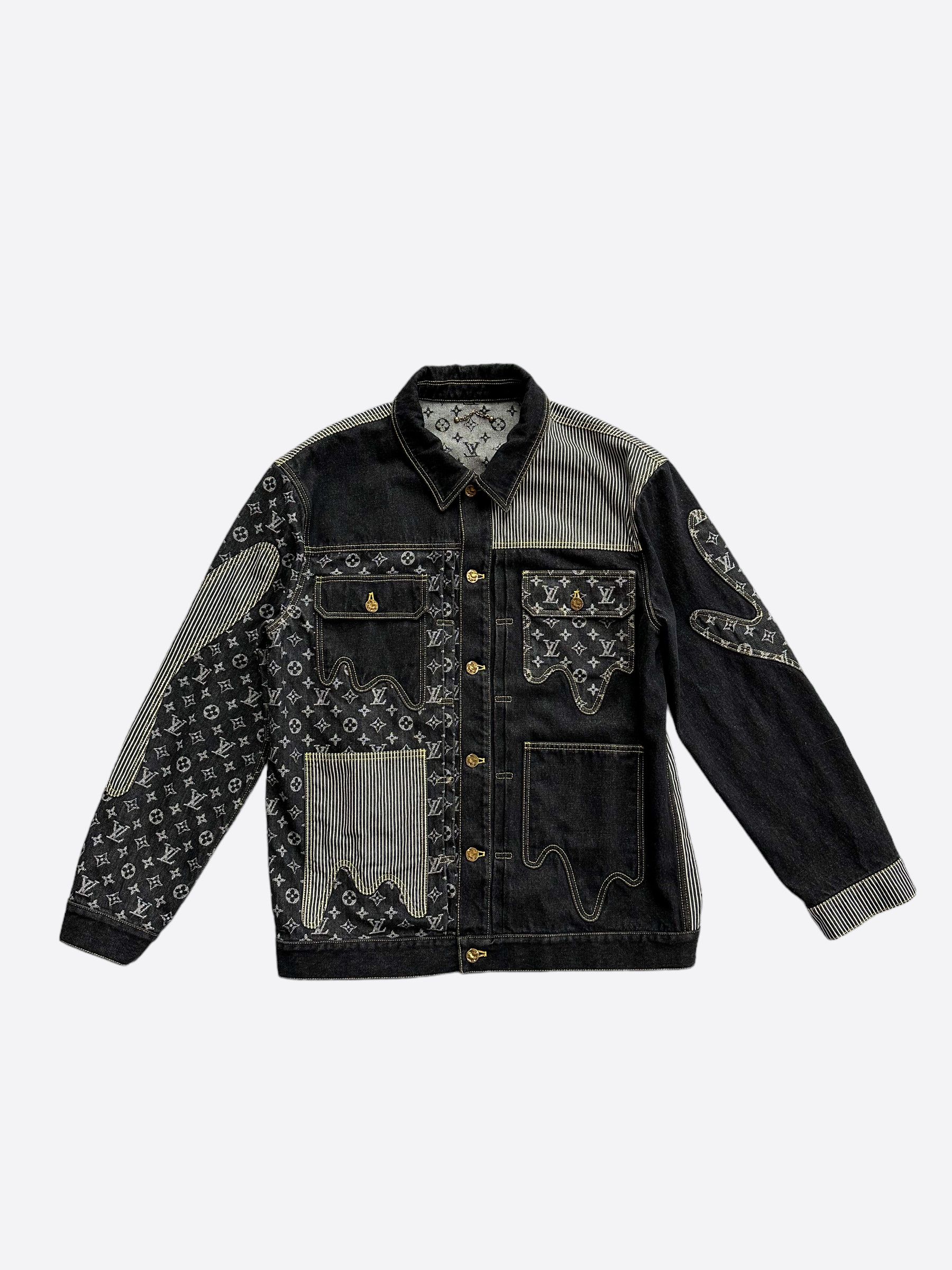 Louis Vuitton x Nigo Monogram Crazy Denim Workwear Jacket Black