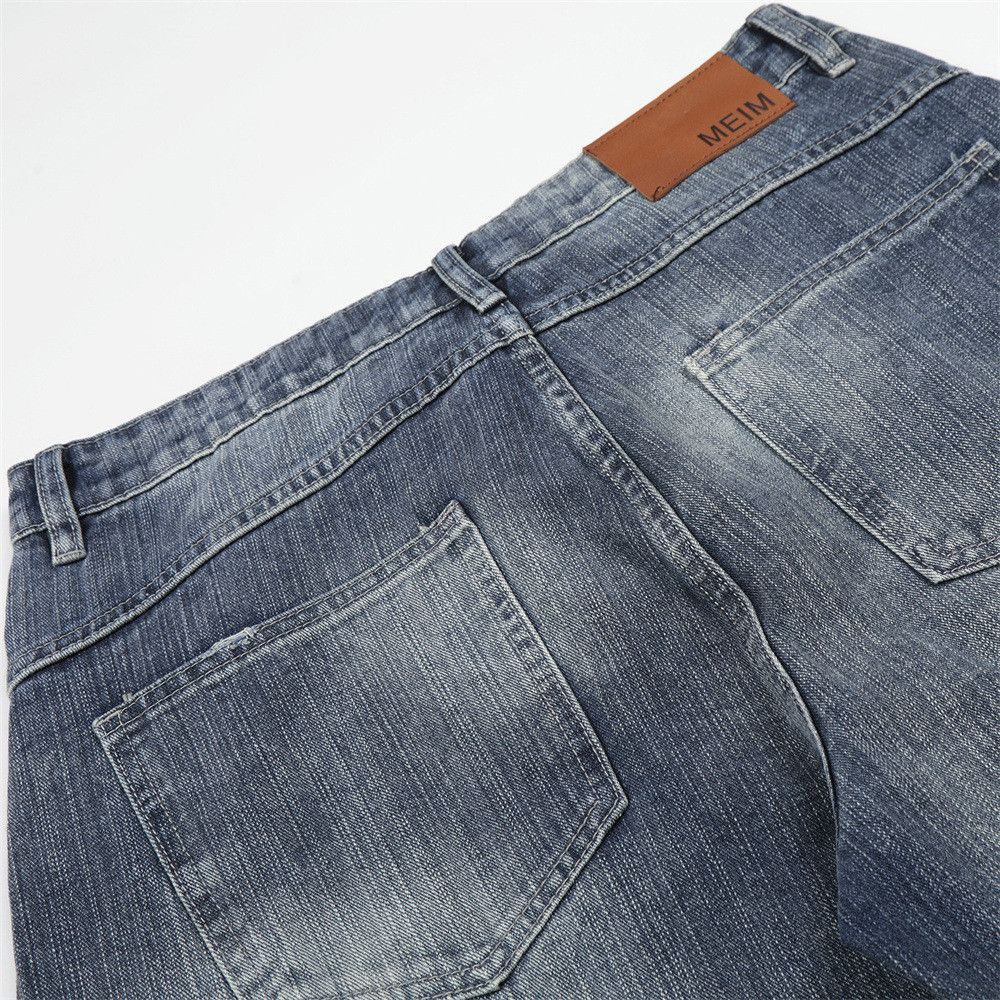 Jean Punk Retro Gradient Washed Wide-Leg Jeans for Men Size US 32 / EU 48 - 5 Thumbnail