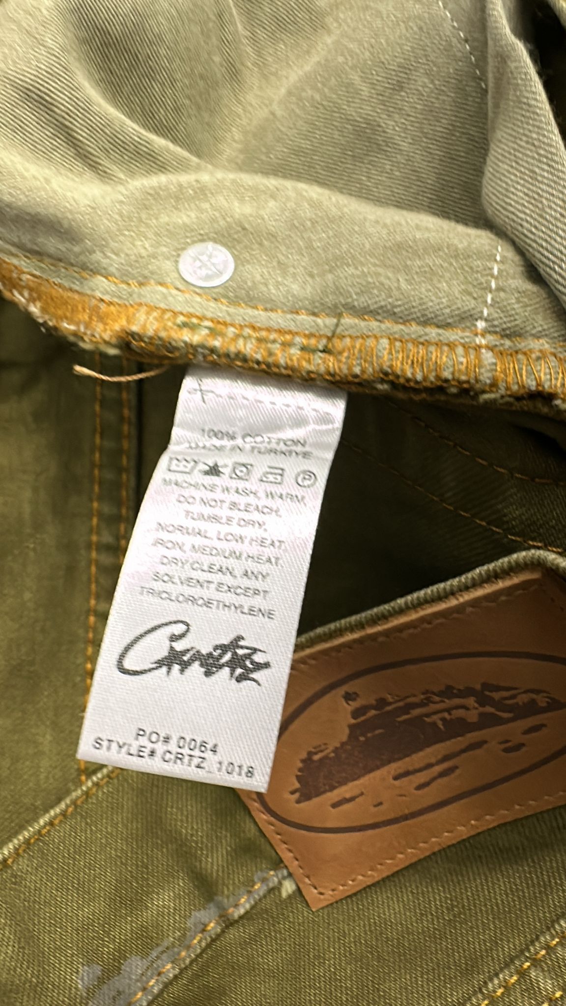 Corteiz × Vintage Corteiz FW23 Alcatraz Pattern Denim Jeans Khaki Large Size US 34 / EU 50 - 7 Thumbnail