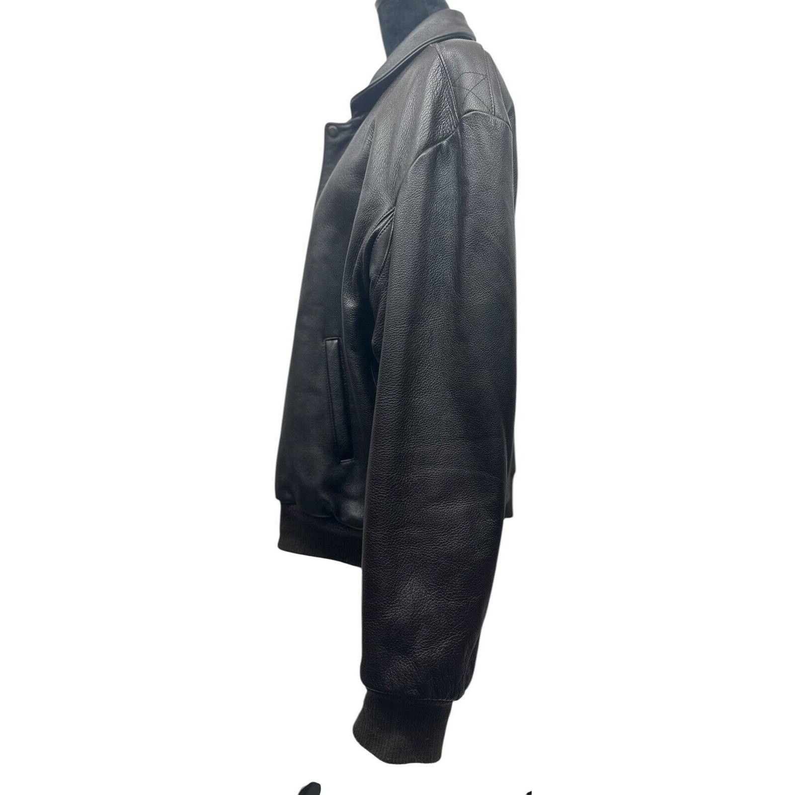 & Other Stories Mens XL Q-Gar Brown Leather Bomber Jacket Aviation Liner VTG Size US XL / EU 56 / 4 - 9 Thumbnail