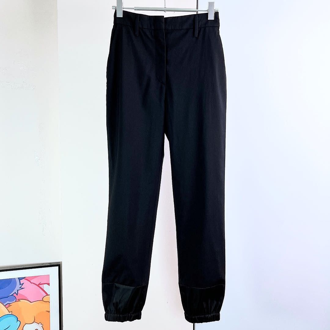 Prada Prada Black Virgin Wool Cuffed Joggers Size 36 Size 25" / US 0 / IT 36 - 1 Thumbnail