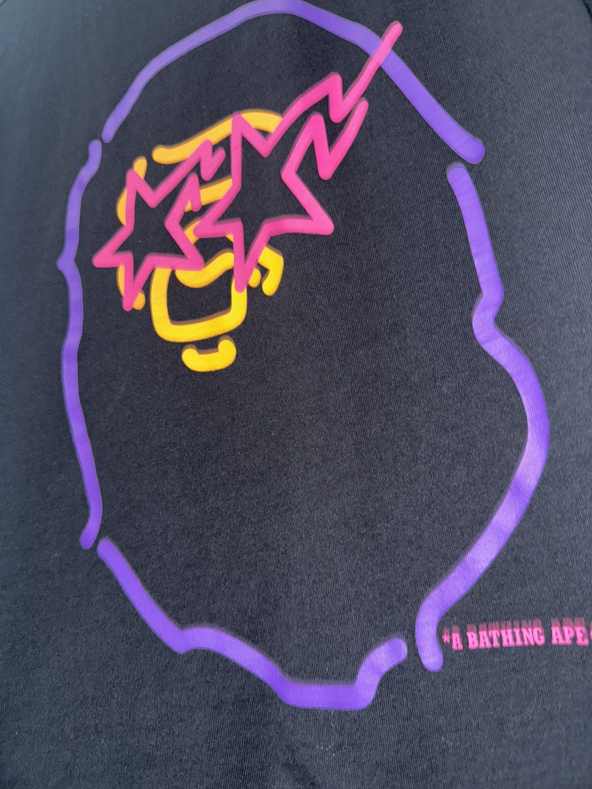 Bape Retro colorful Bape head logo on black tee Size XS / US 0-2 / IT 36-38 - 3 Thumbnail