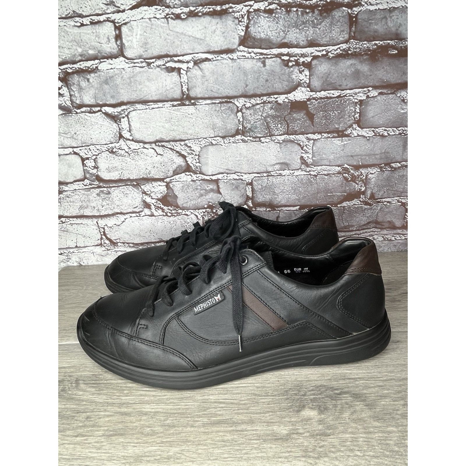 Mephisto MEPHISTO Frank GoWing Black Leather Lace Up Sneakers Shoes M Size US 11.5 / EU 44-45 - 1 Thumbnail