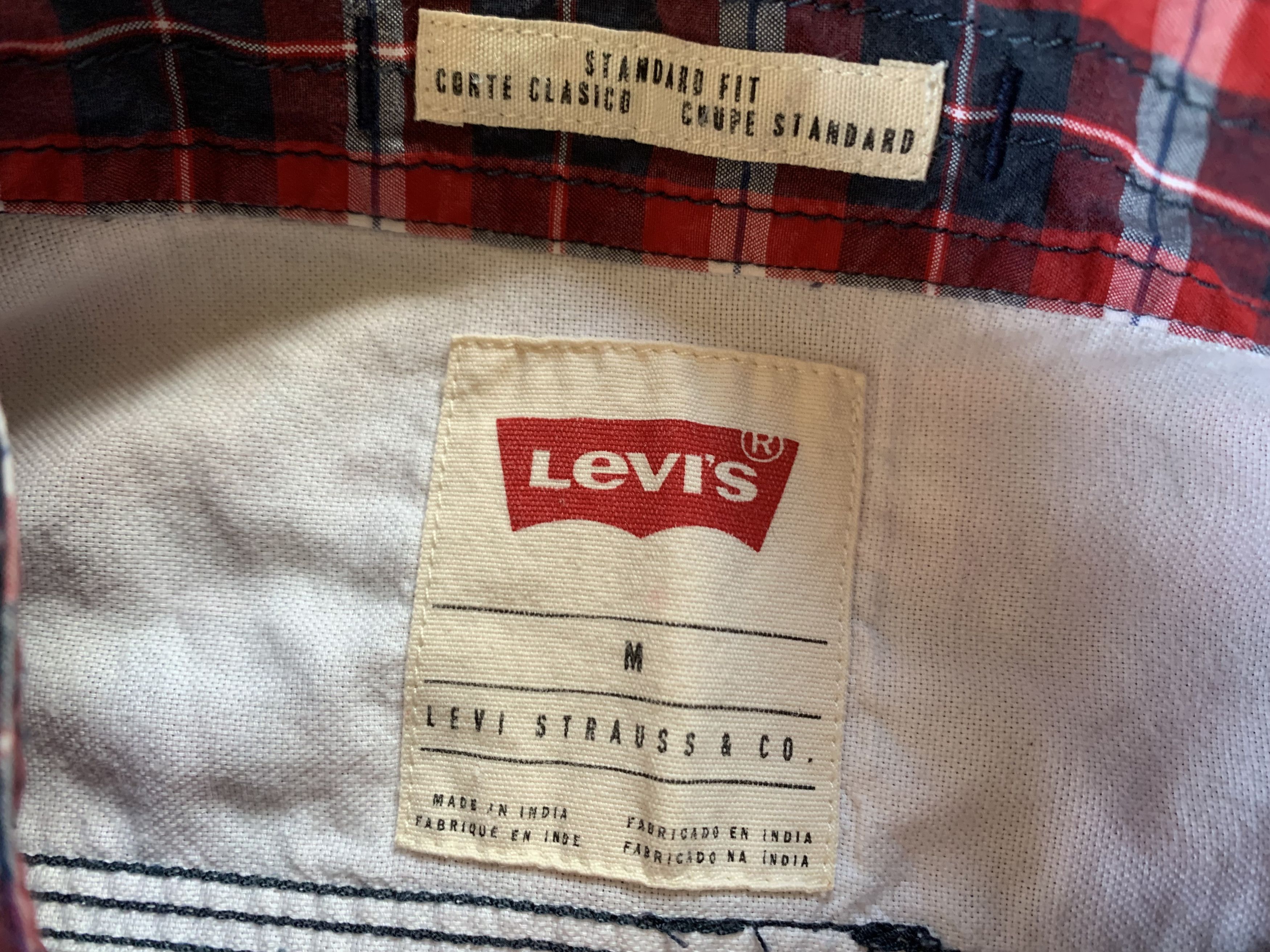 Levi's Levi's Standard Fit Long Sleeve Plaid Shirt Size US M / EU 48-50 / 2 - 4 Thumbnail
