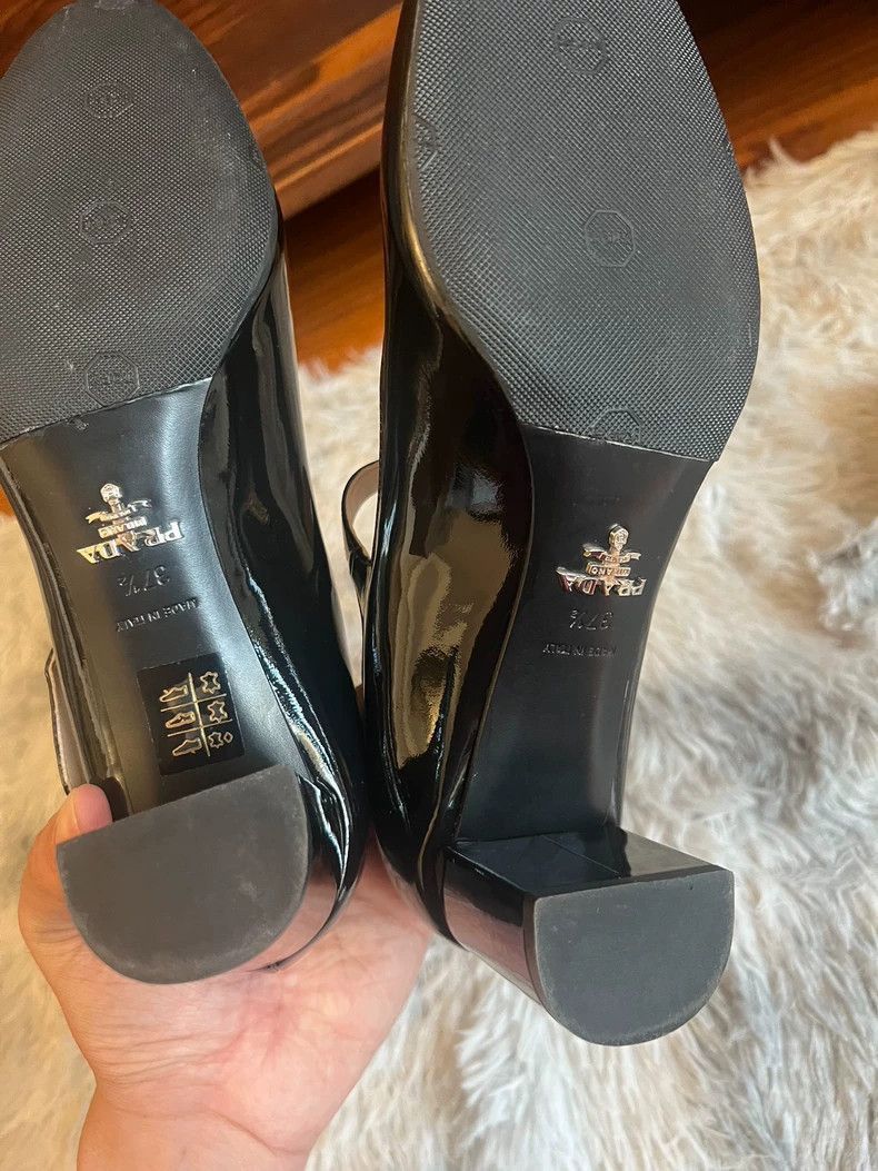 Prada New Prada Mary Jane Heels Size 37.5 -2505 Size US 7.5 / EU 40-41 - 8 Thumbnail