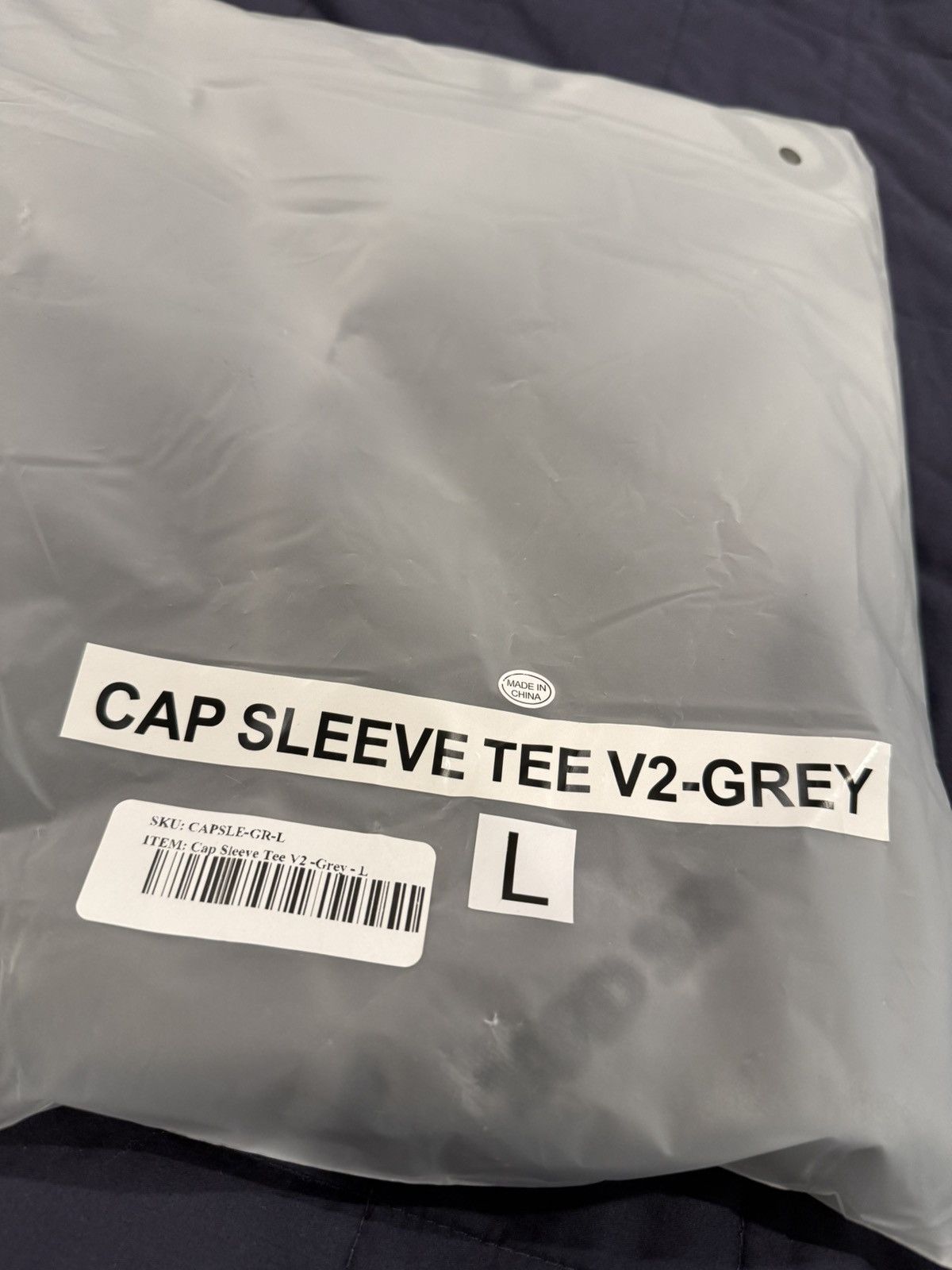 Saalt Studio Saalt Studio Grey Cap Sleeve Tee (L) Size US L / EU 52-54 / 3 - 6 Thumbnail