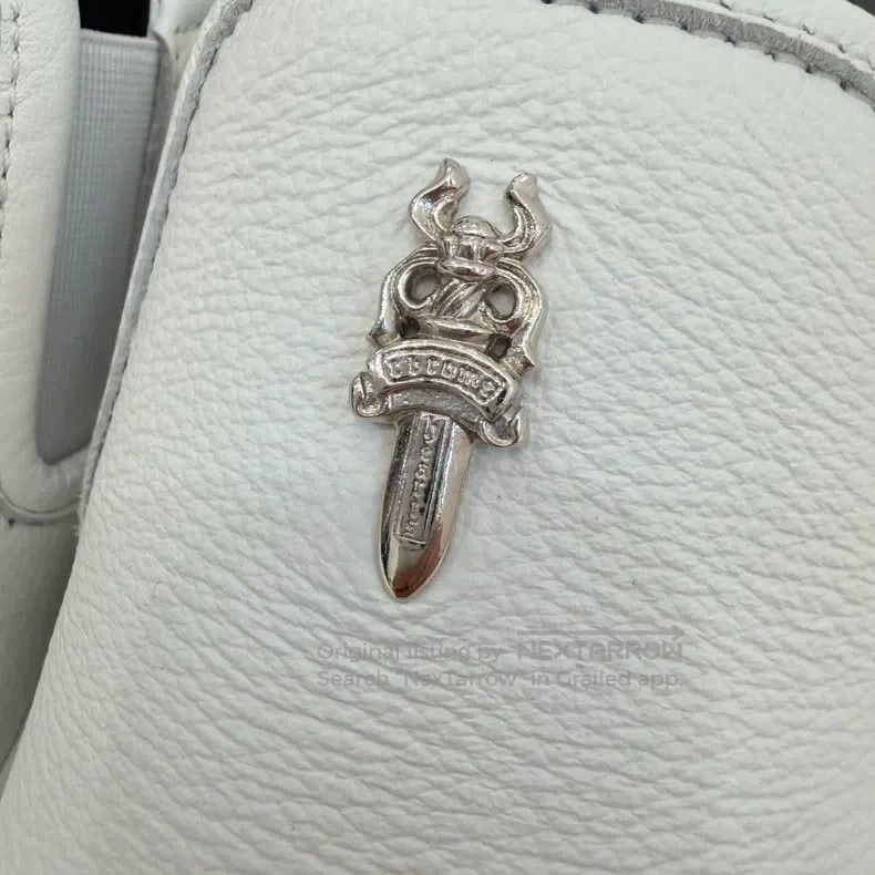 Chrome Hearts CHROME HEARTS Size 38 White full leather sword loafers Size US 5.5 / EU 38 - 5 Thumbnail
