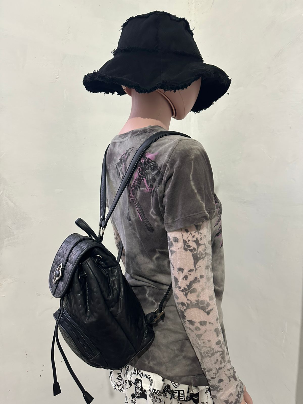 Yohji Yamamoto Ysaccs by Yohji Yamamoto Leather Backpack Size ONE SIZE - 2 Thumbnail