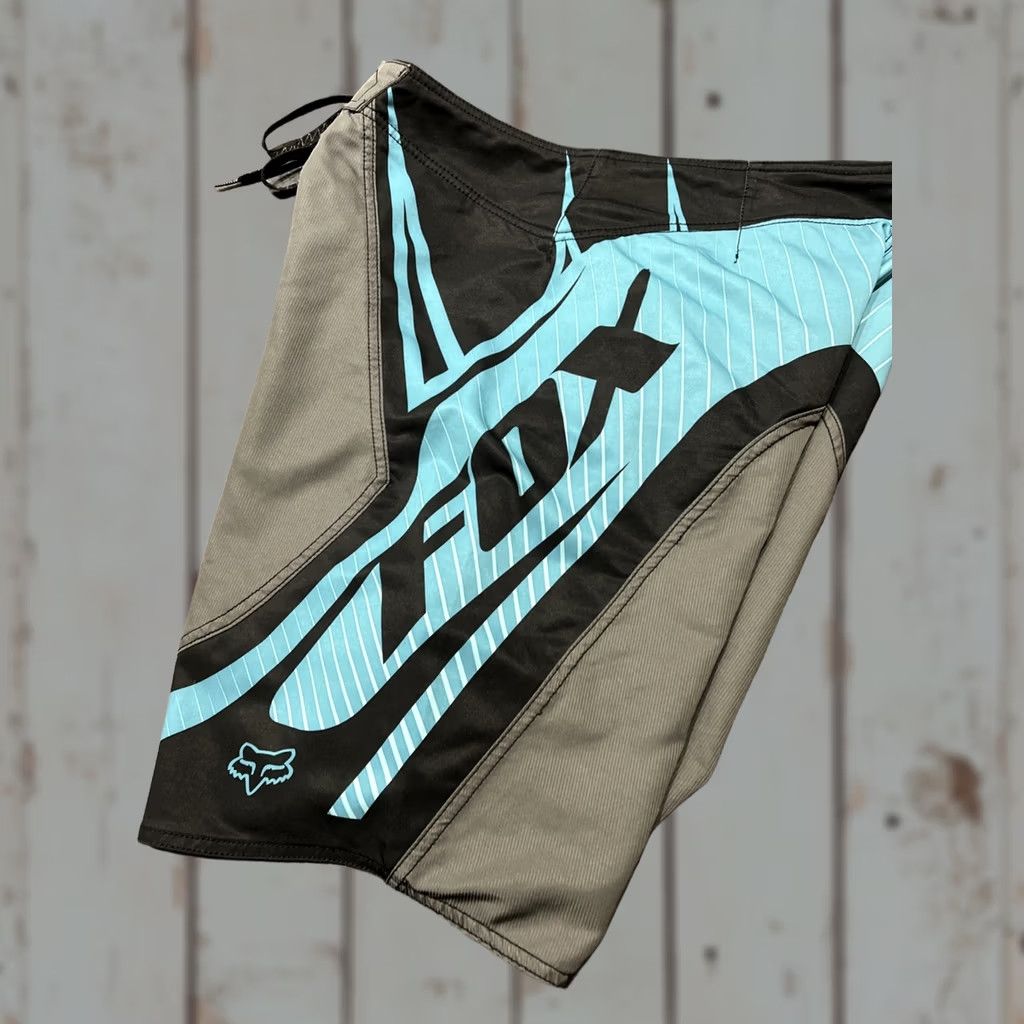 Fox Racing Fox Racing Board Shorts Mens 36 Multicolor Striped Quick Dry Lightweight Back Pocket Drawstring Surf Trunks Size US 36 / EU 52 - 1 Thumbnail