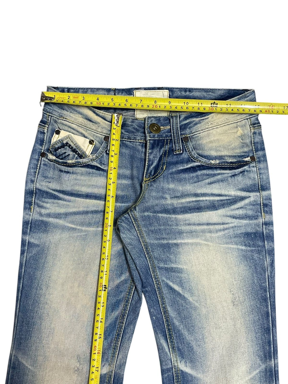 Japanese Brand Vintage Japanese Crazy Yellowish Whiskers Fade Wash Jeans Size 30" / US 8 / IT 44 - 14 Thumbnail