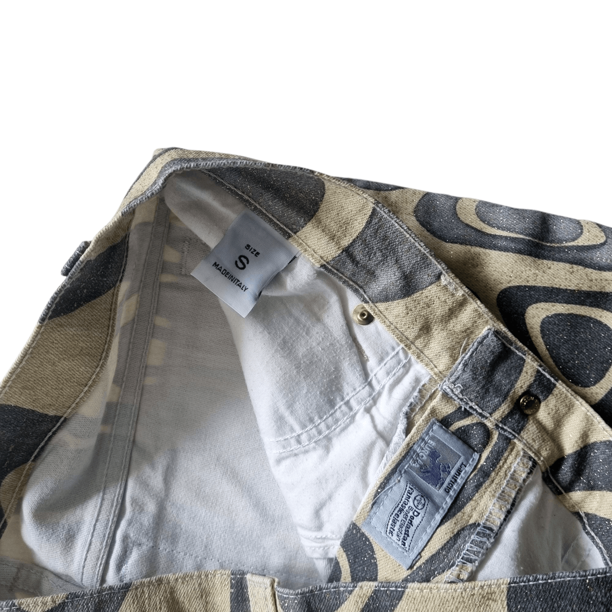 Roberto Cavalli Roberto Cavalli psychedelic geometric gold-sparkled jeans Size 26" / US 2 / IT 38 - 7 Thumbnail