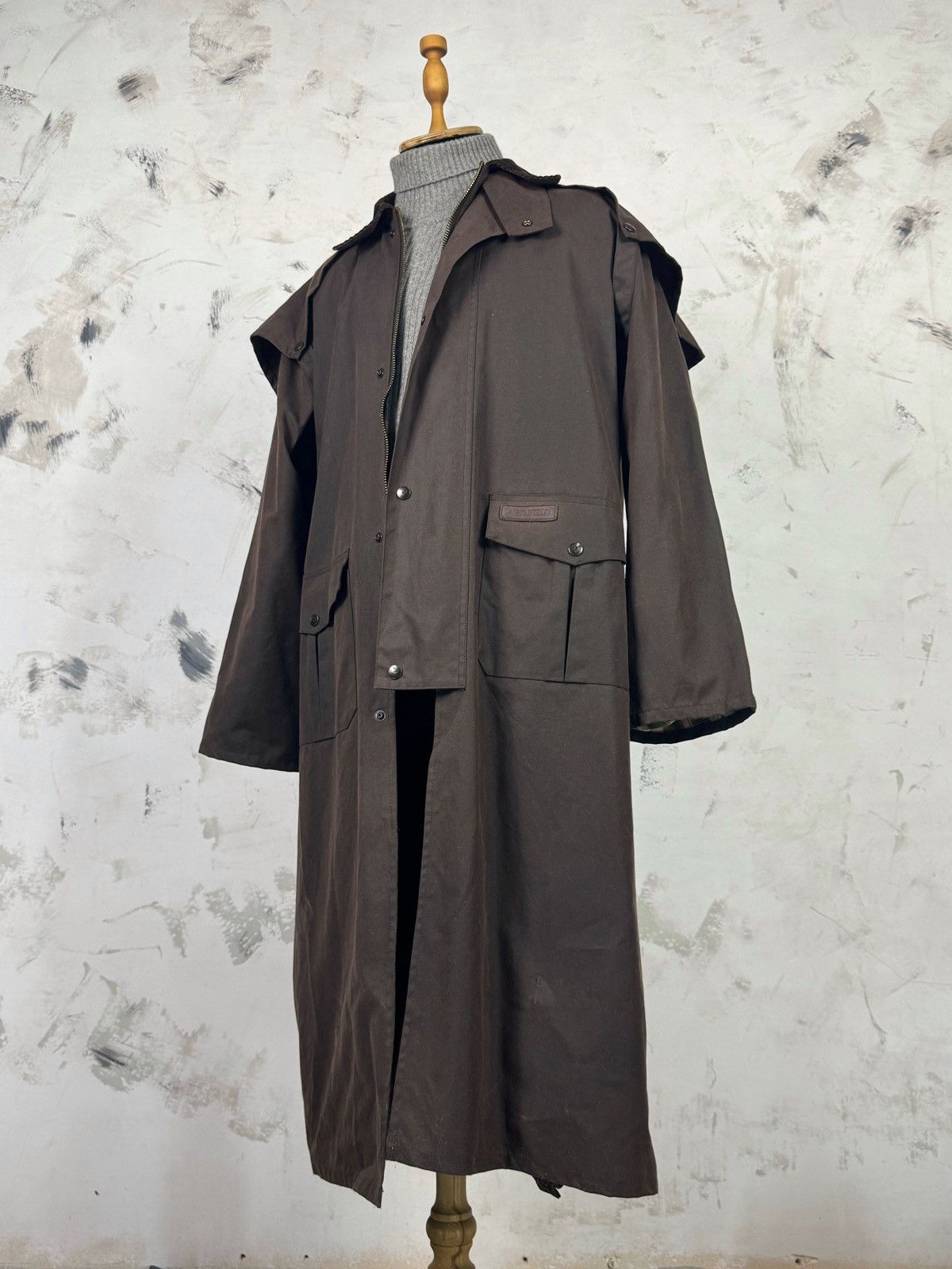 Vintage Vintage P.G. Field Long Waxed Jacket Size S - M Size US S / EU 44-46 / 1 - 1 Thumbnail