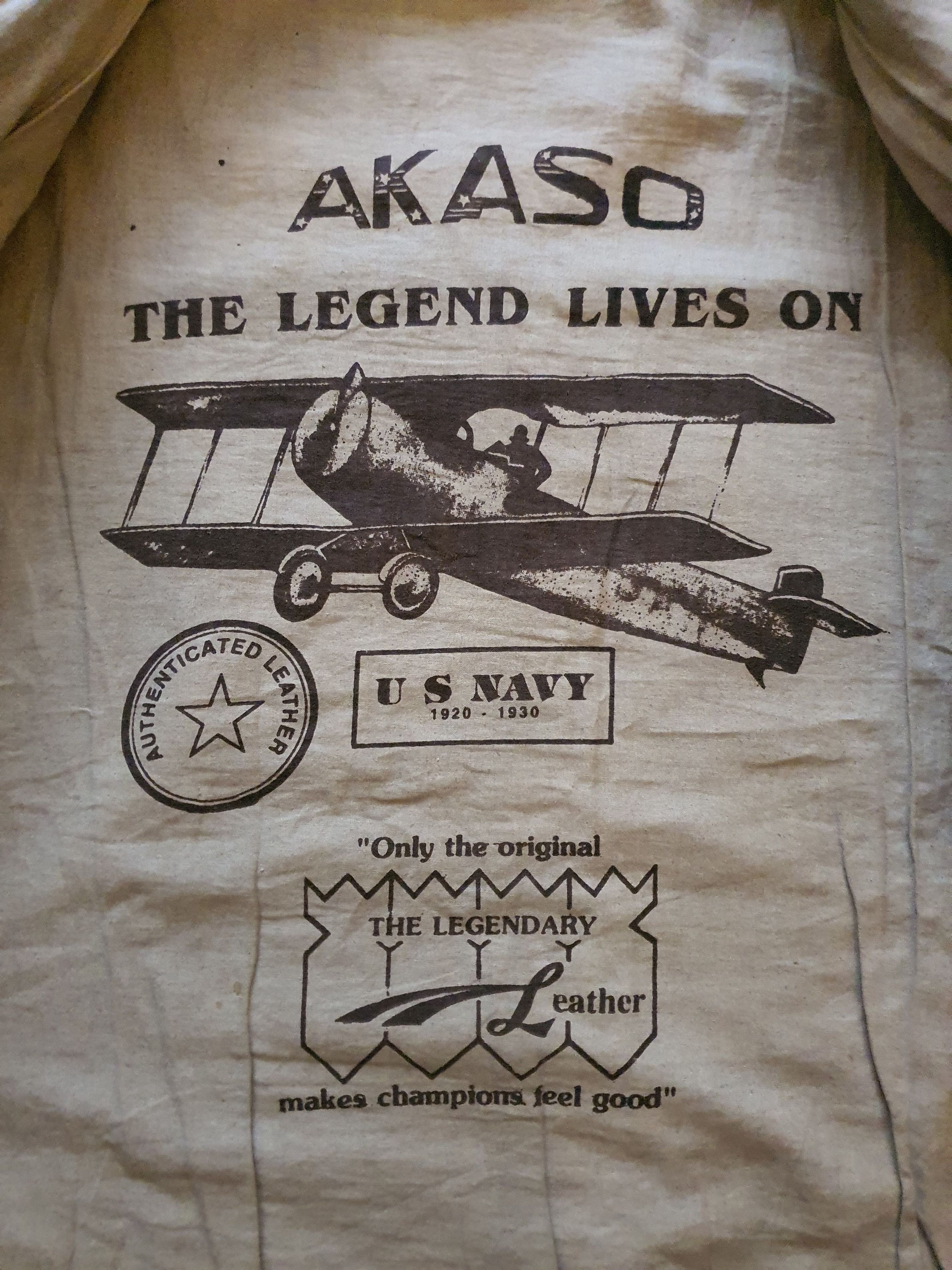 Genuine Leather AKASO - Leather Chore Work Early Flight Jacket - Heavy Size US XL / EU 56 / 4 - 6 Thumbnail