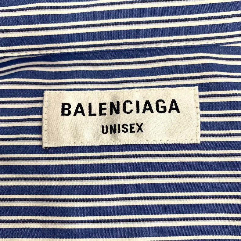 Other Balenciaga Blue striped logo monogrammed embroidered cotto Size US S / EU 44-46 / 1 - 5 Thumbnail