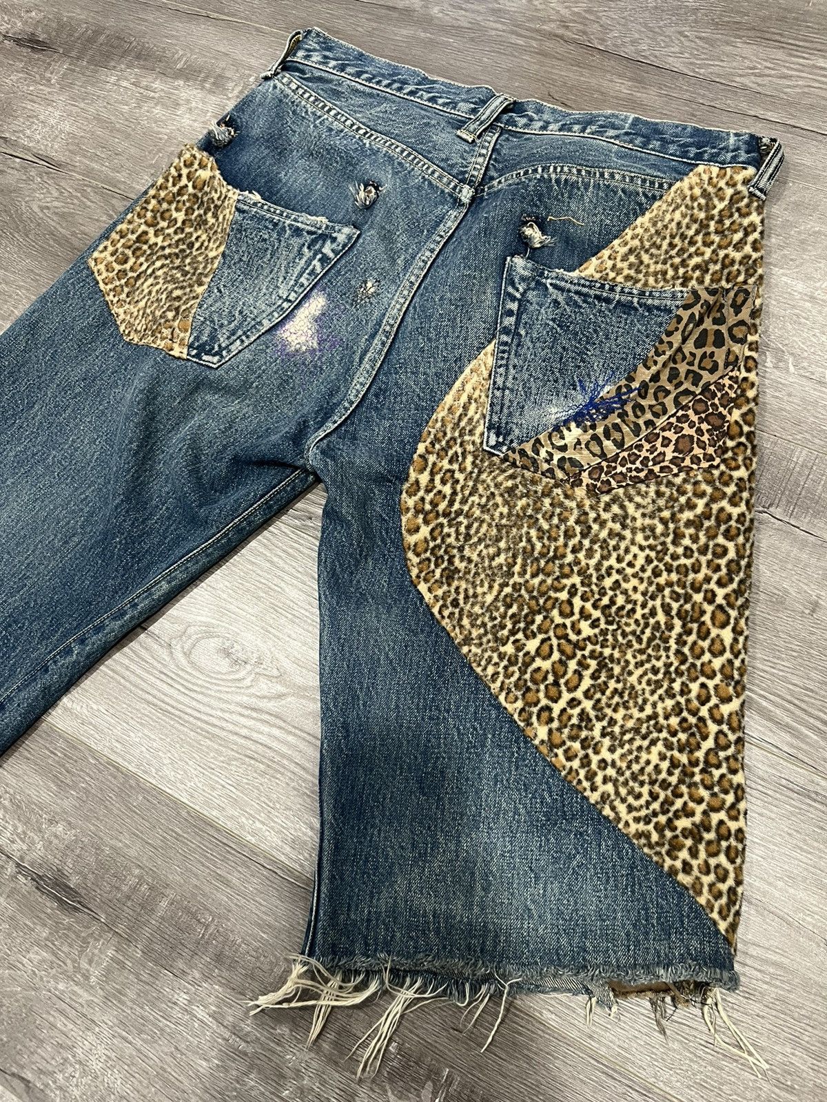 Kapital Kapital Leopard Print Denim shorts Size US 32 / EU 48 - 6 Thumbnail