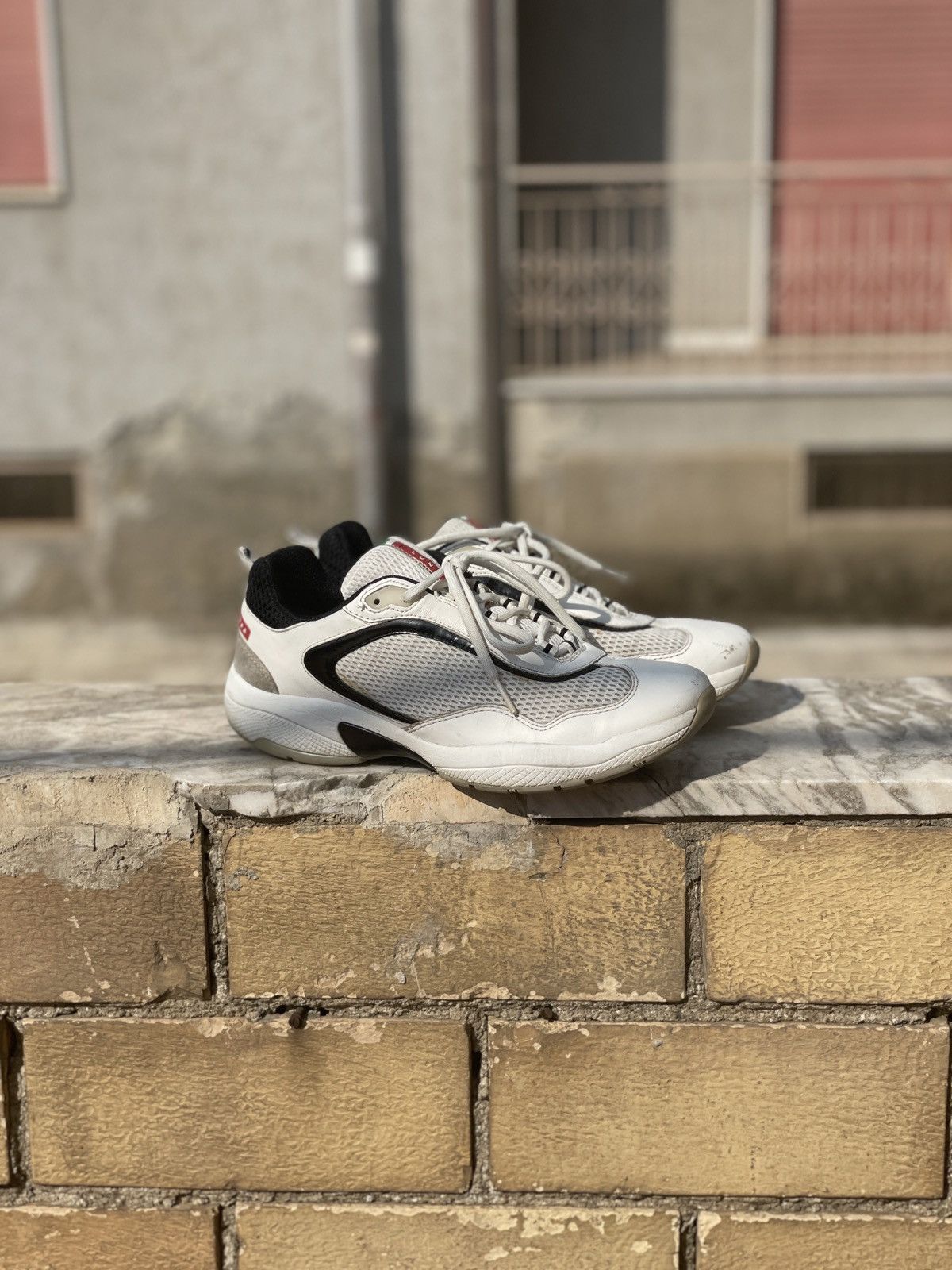 Prada RARE Prada Luna Rossa LUE 001 White leather Sneakers size 41 Size US 8 / EU 41 - 1 Thumbnail