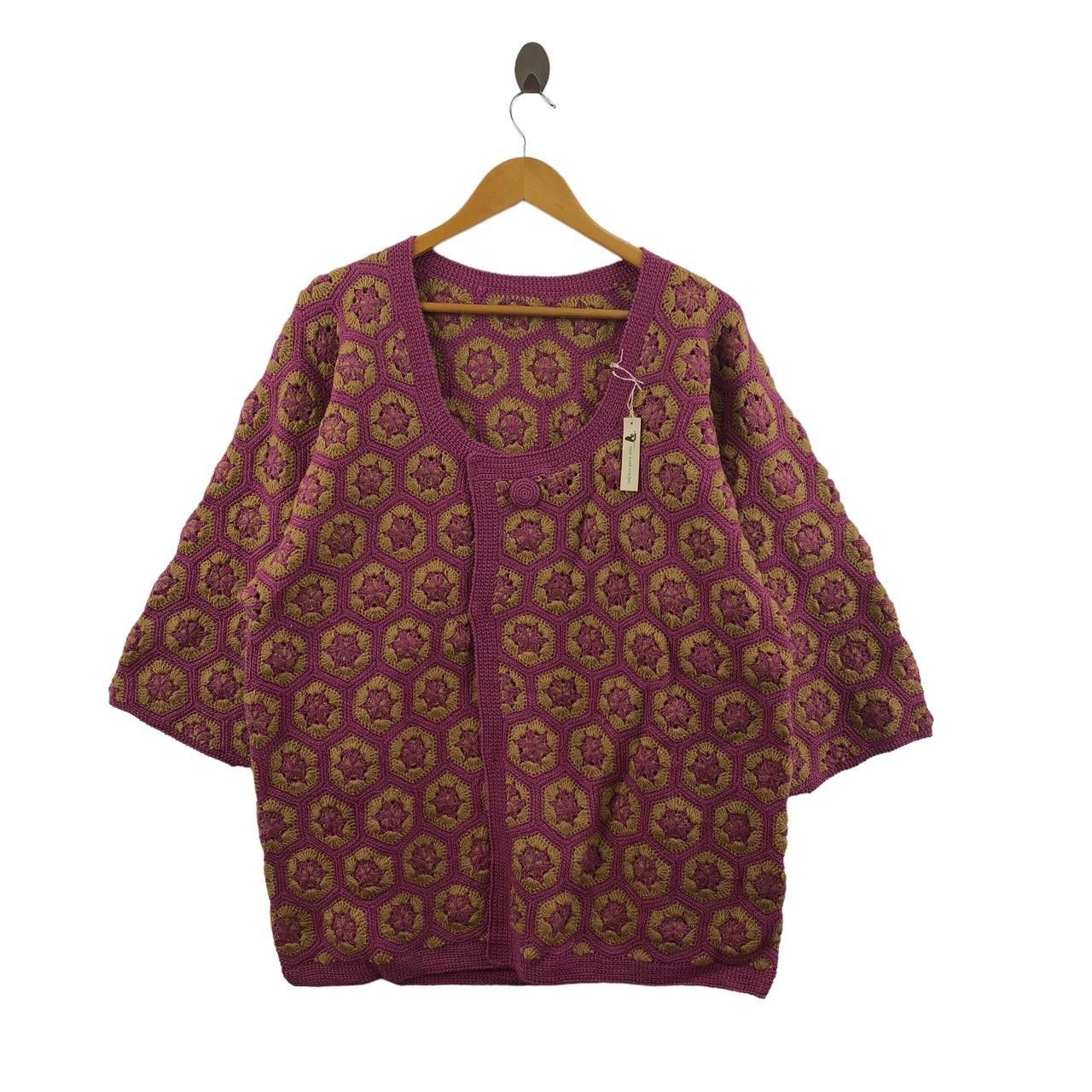 Vintage Vintage 90’ MANDALA PATTERN AOP Knitwear Cardigan Blouse Size L / US 10 / IT 46 - 1 Thumbnail