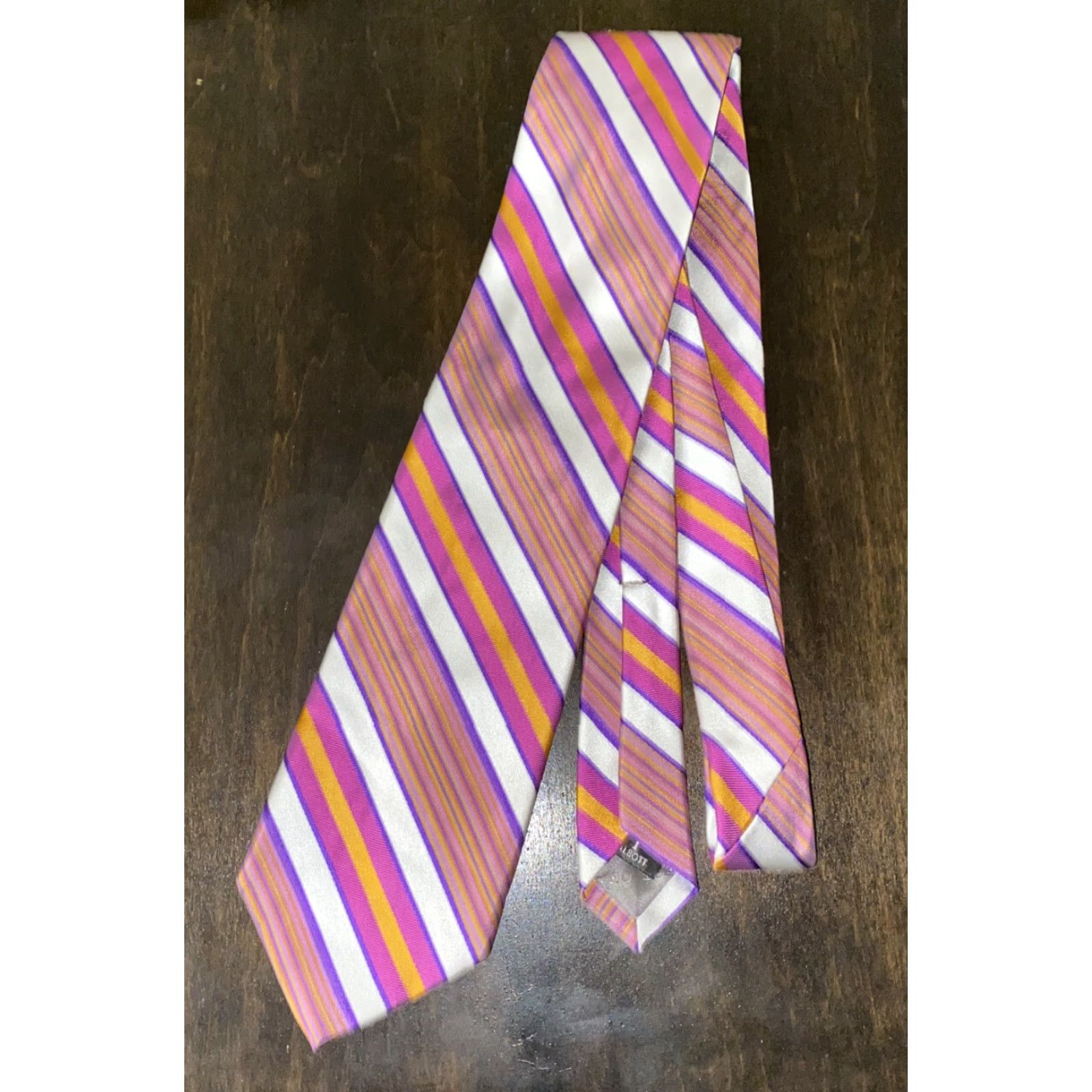 Robert Talbott Robert Talbott Multi Color Striped Silk Tie 59 In Mens Tie 100% Silk Classic 57-60 in Multi-Color Size ONE SIZE - 2 Thumbnail