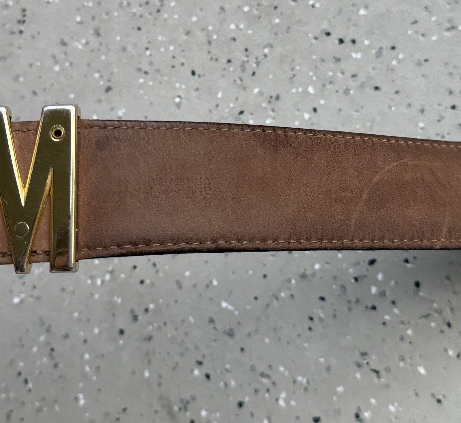 Moschino Vintage Moschino Womens Lettering Logo Leather Belt 85 cm Size ONE SIZE - 18 Thumbnail