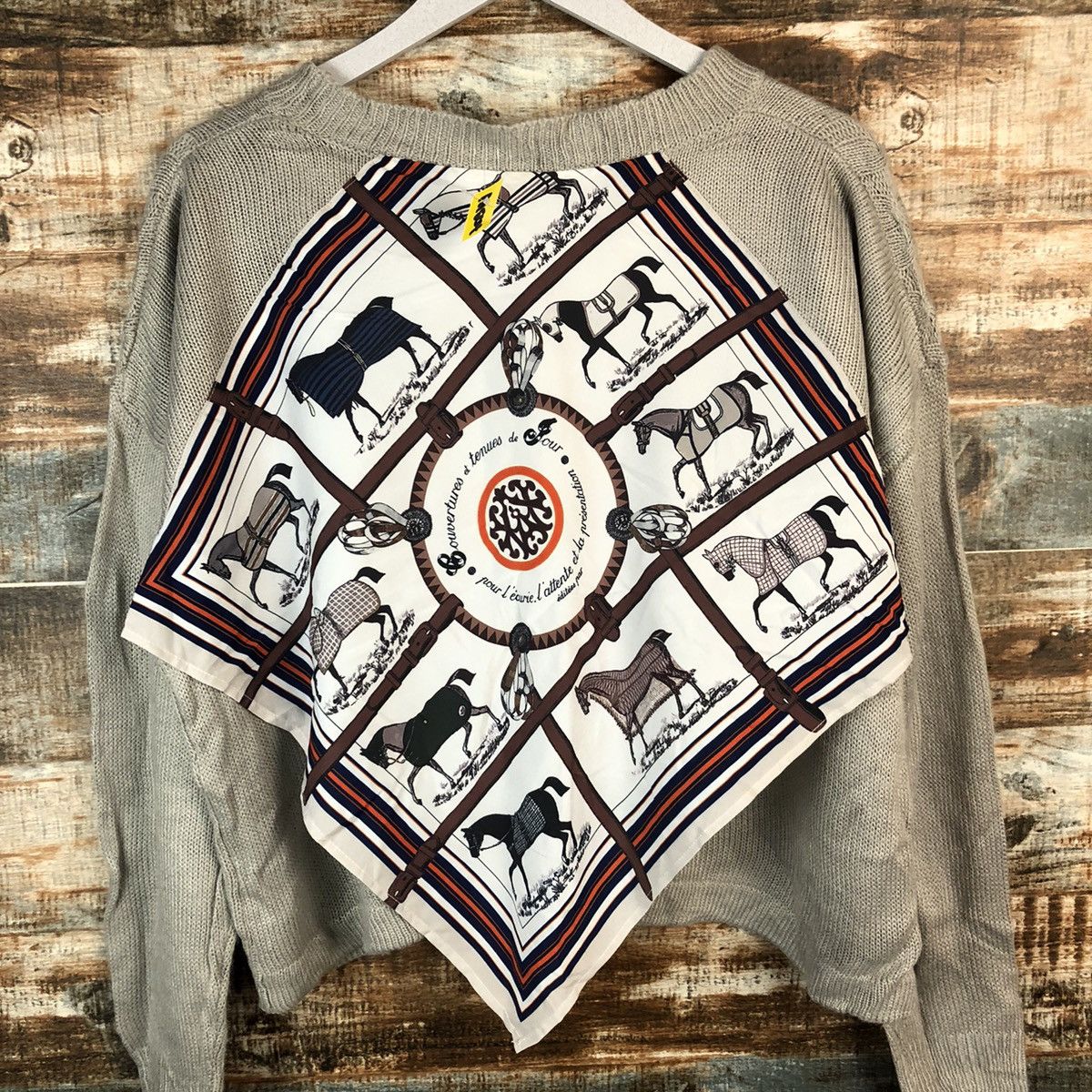 Homespun Knitwear × Japanese Brand Valet horse design art vintage sweatshirt Knitwear #A1504 Size M / US 6-8 / IT 42-44 - 2 Thumbnail