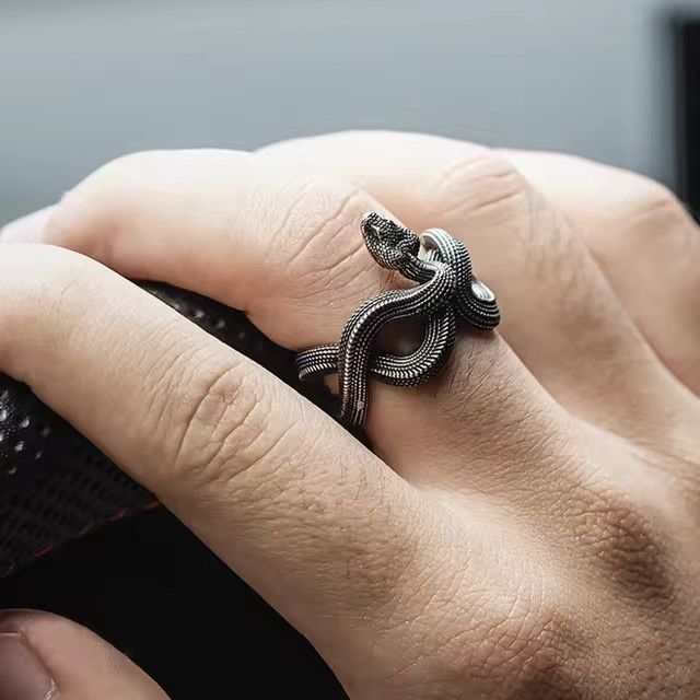 Jewelry Three-dimensional Snake Ring Size ONE SIZE - 4 Thumbnail