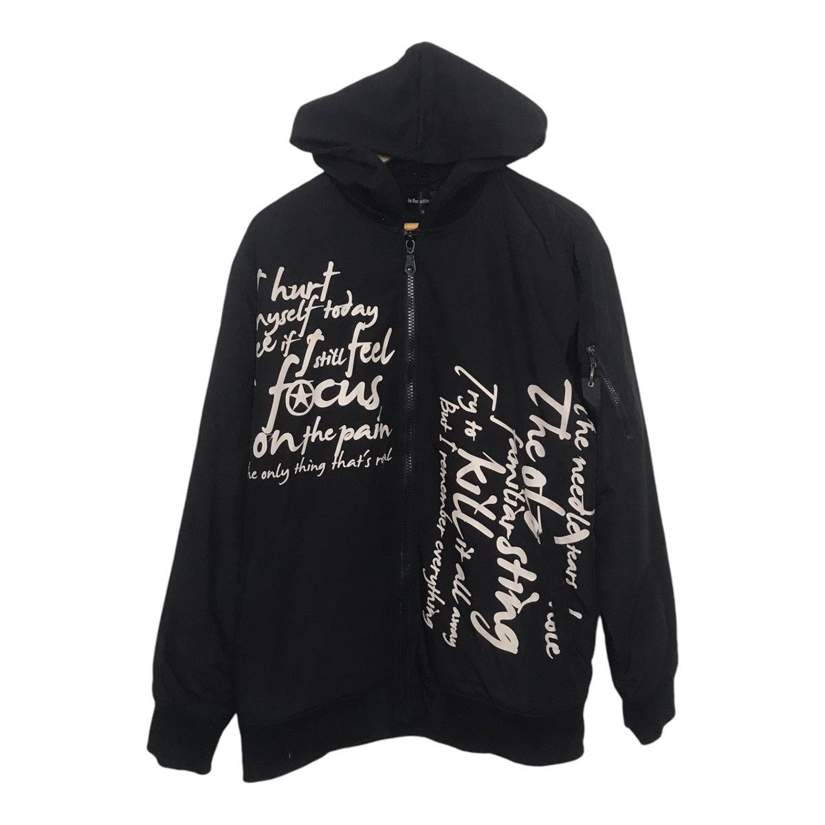 If Six Was Nine × In The Attic × Japanese Brand In The Attic Print Writing Black Jacket Size US M / EU 48-50 / 2 - 1 Thumbnail