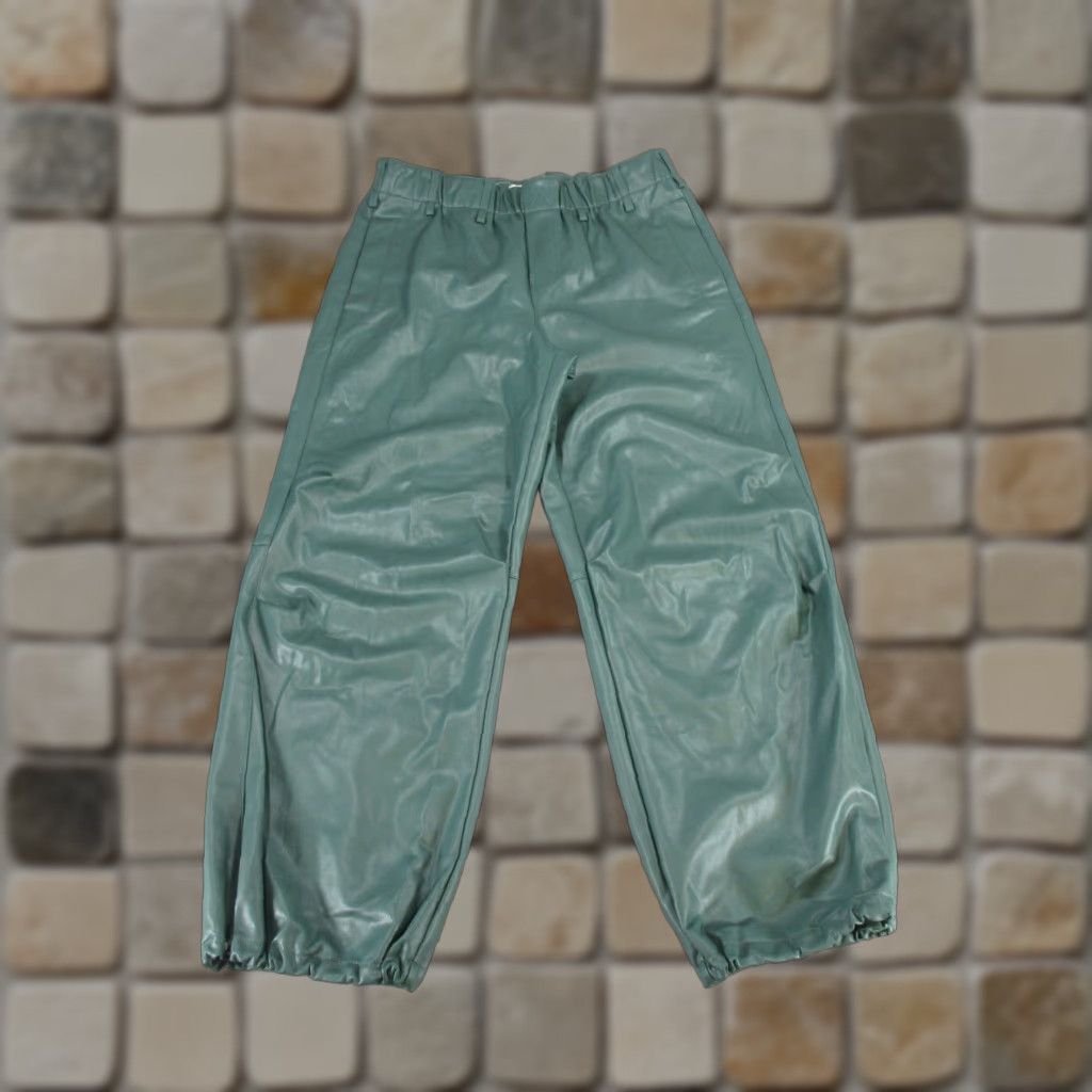 Anthropologie Pilcro By Anthropologie Joggers Womens S Green Faux Leather Size 28" / US 6 / IT 42 - 1 Thumbnail
