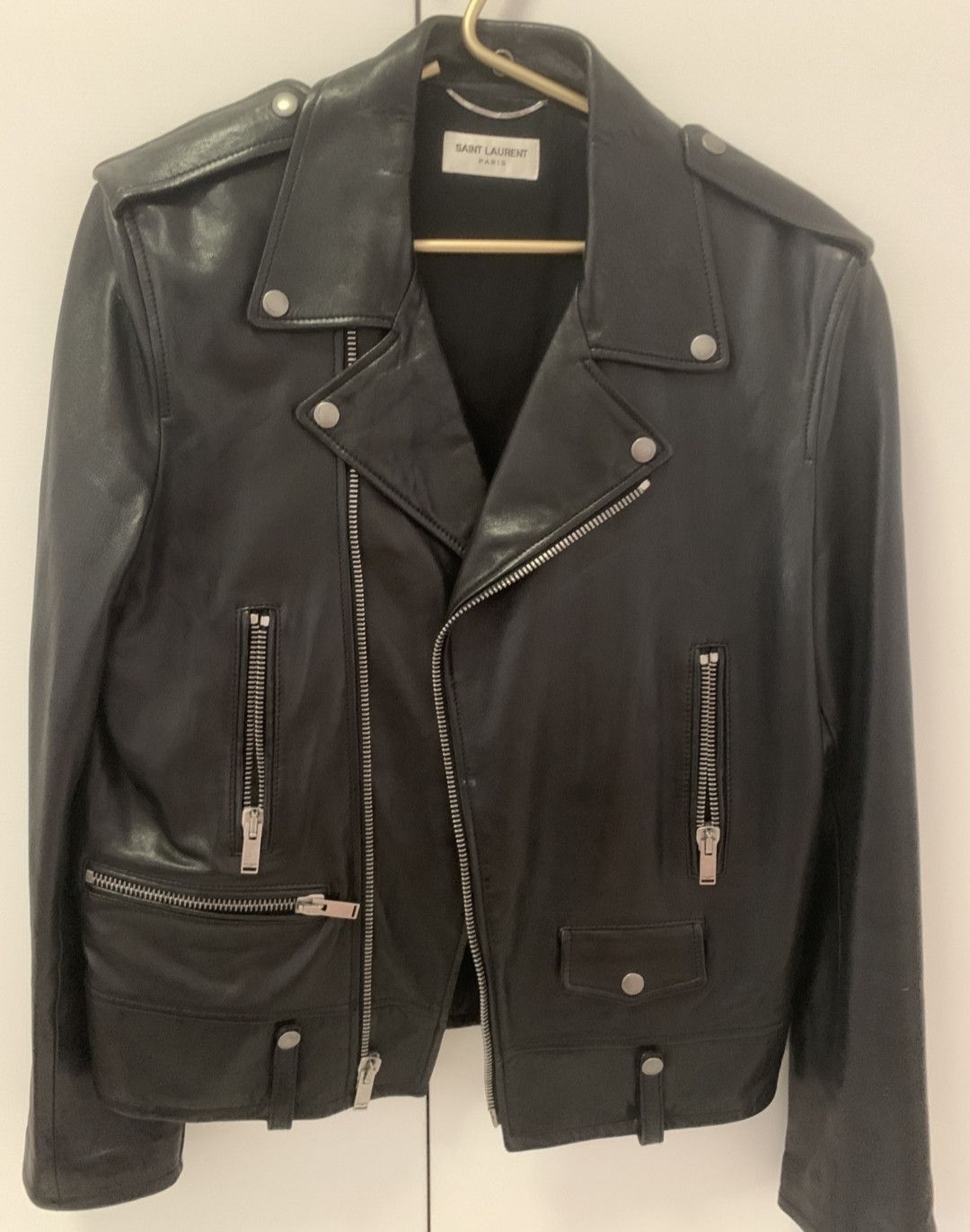 Saint Laurent Paris saint laurent biker leather jacket-2505 Size US M / EU 48-50 / 2 - 1 Thumbnail