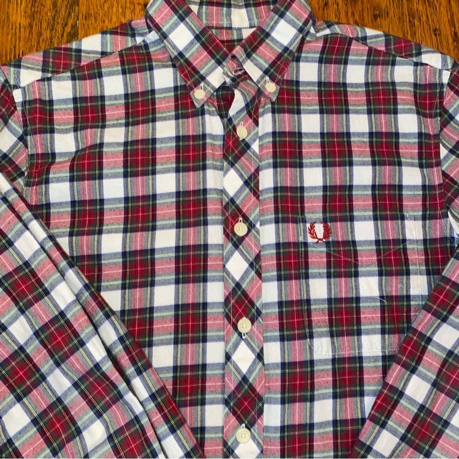 Fred Perry Fred Perry $275 Red White Plaid Flannel Button Down Shirt S Size US S / EU 44-46 / 1 - 3 Thumbnail