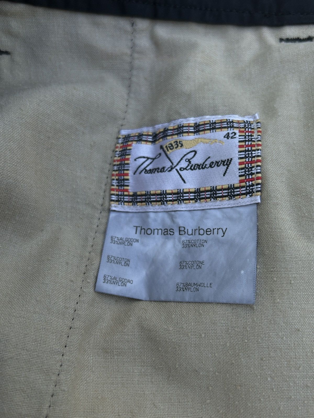 Burberry 90s Vintage Thomas Burberry Casual Pants Trousers Size 42 Size US 34 / EU 50 - 7 Thumbnail