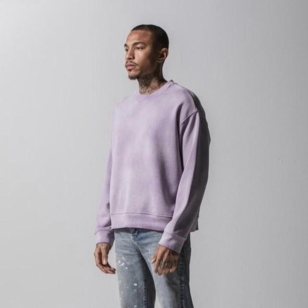 BARE KNUCKLES Lilac Purple Oversized Sweatshirt Crewneck