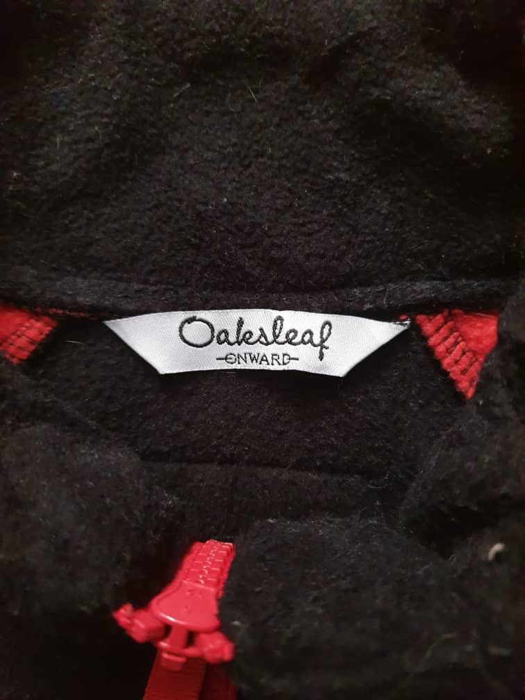 Japanese Brand Oaklsleaf zenoah black red Fleece Sweater Size US XL / EU 56 / 4 - 2 Thumbnail