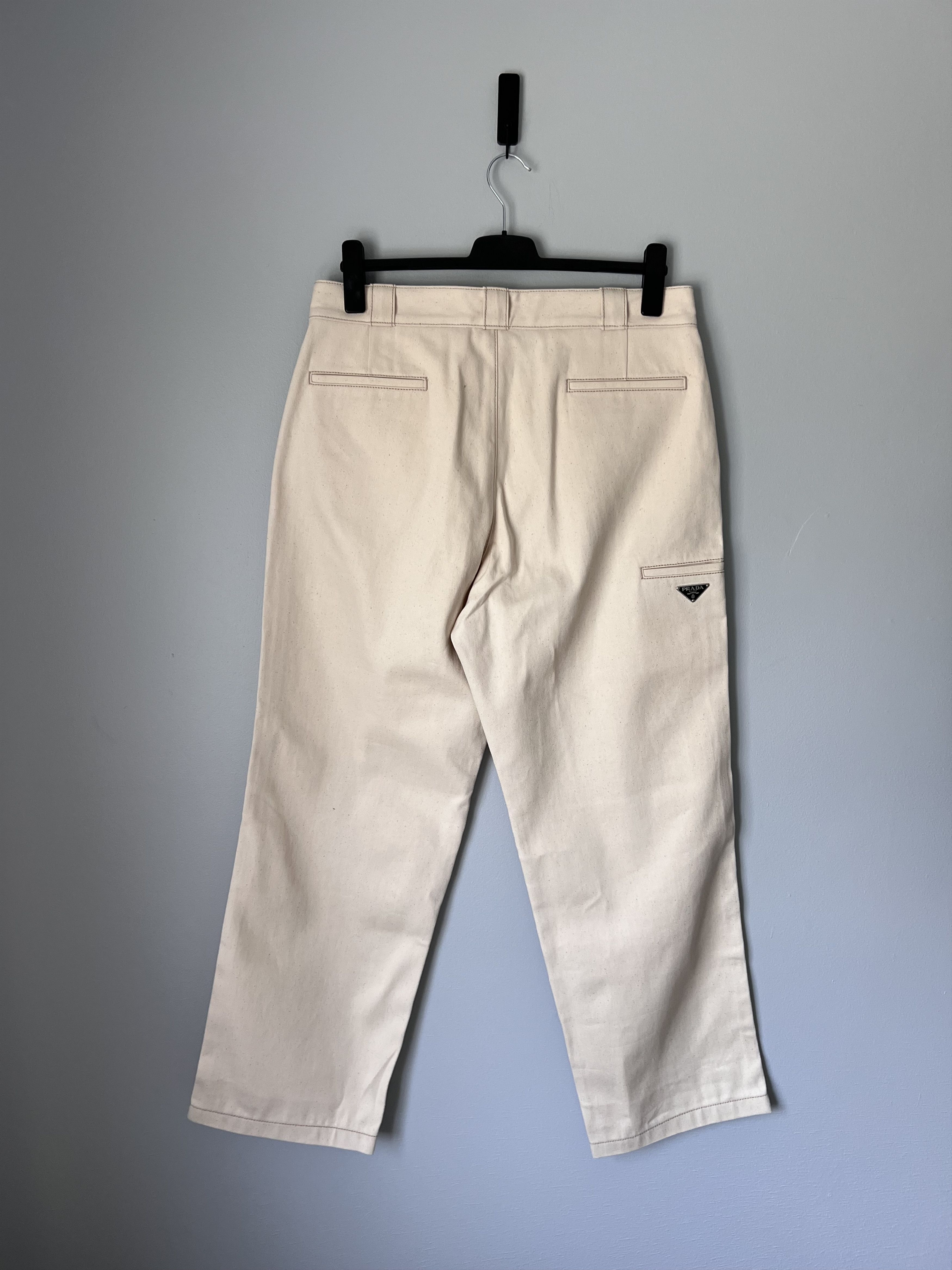 Prada Prada Loose Fit Bull Denim Pants in Natural Size US 36 / EU 52 - 4 Thumbnail