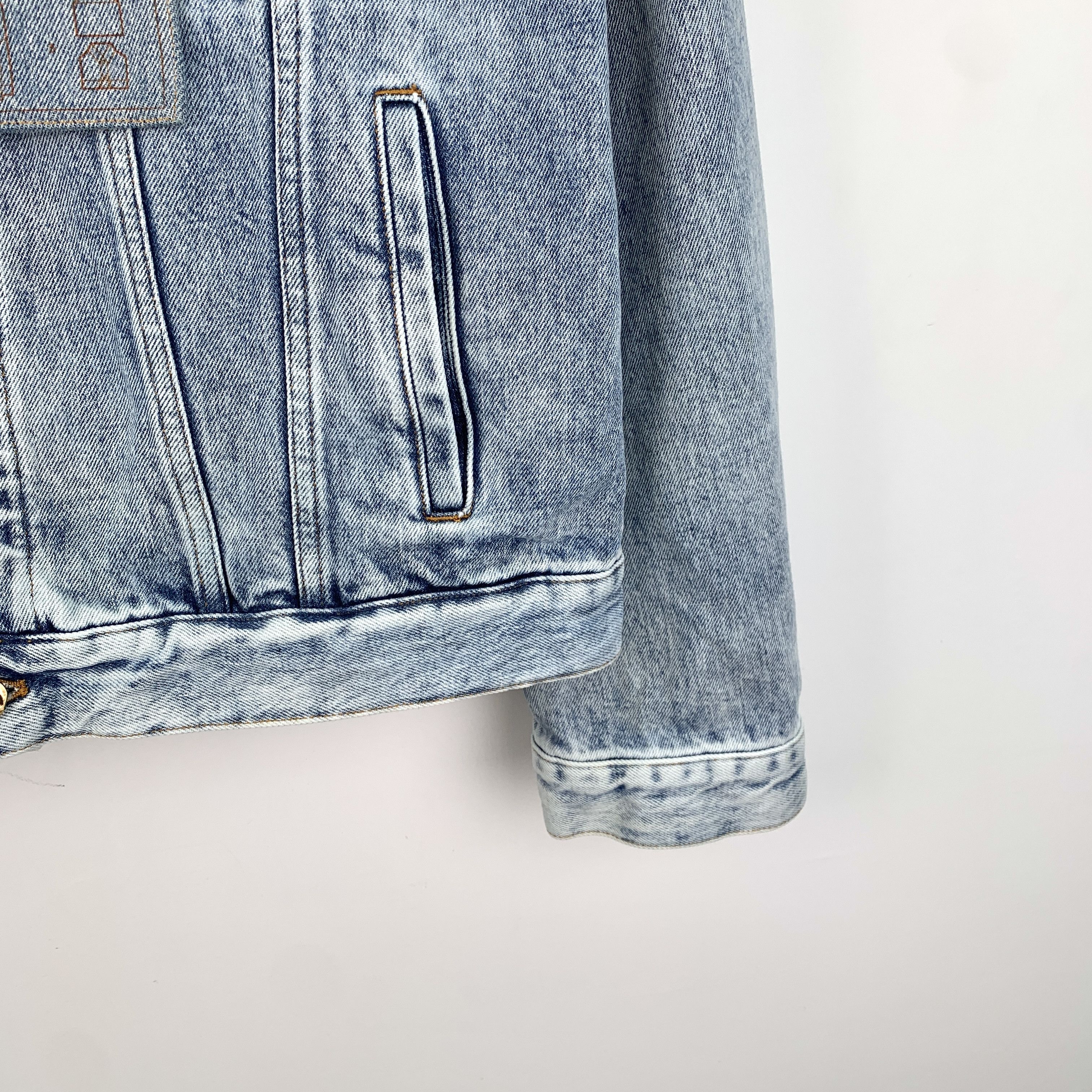 Louis Vuitton Louis Vuitton Washed Denim Jacket Blue 2024 (Size L) Size L / US 10 / IT 46 - 5 Thumbnail