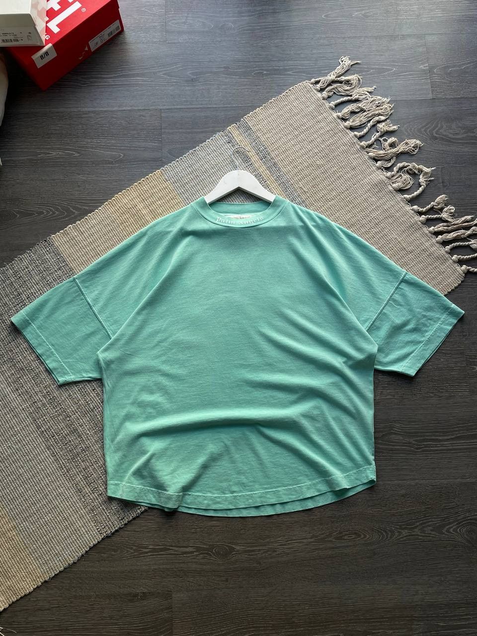 Palm Angels Palm Angels Turquoise Classic Back Logo Oversize Blue Tee Size US M / EU 48-50 / 2 - 4 Thumbnail