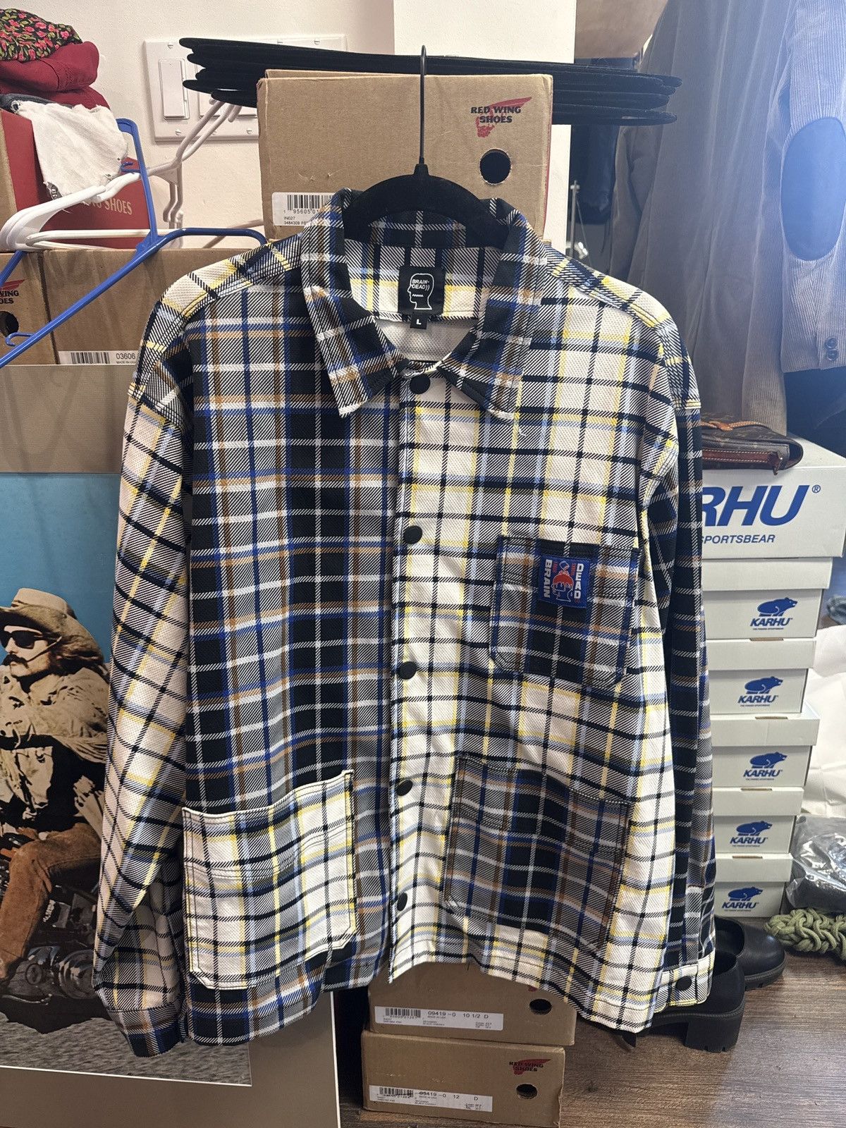 Brain Dead Paneled Woven Chore Coat Size US L / EU 52-54 / 3 - 3 Thumbnail