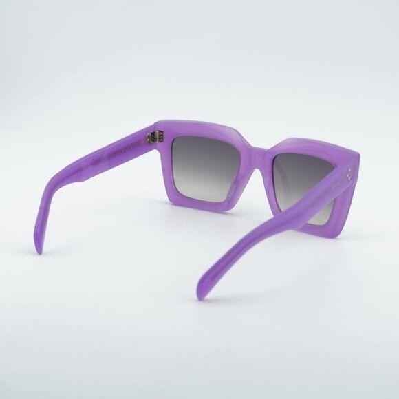 Celine Celine CL40130I 78F Sunglasses Shiny Purple Square Frame Size ONE SIZE - 9 Thumbnail