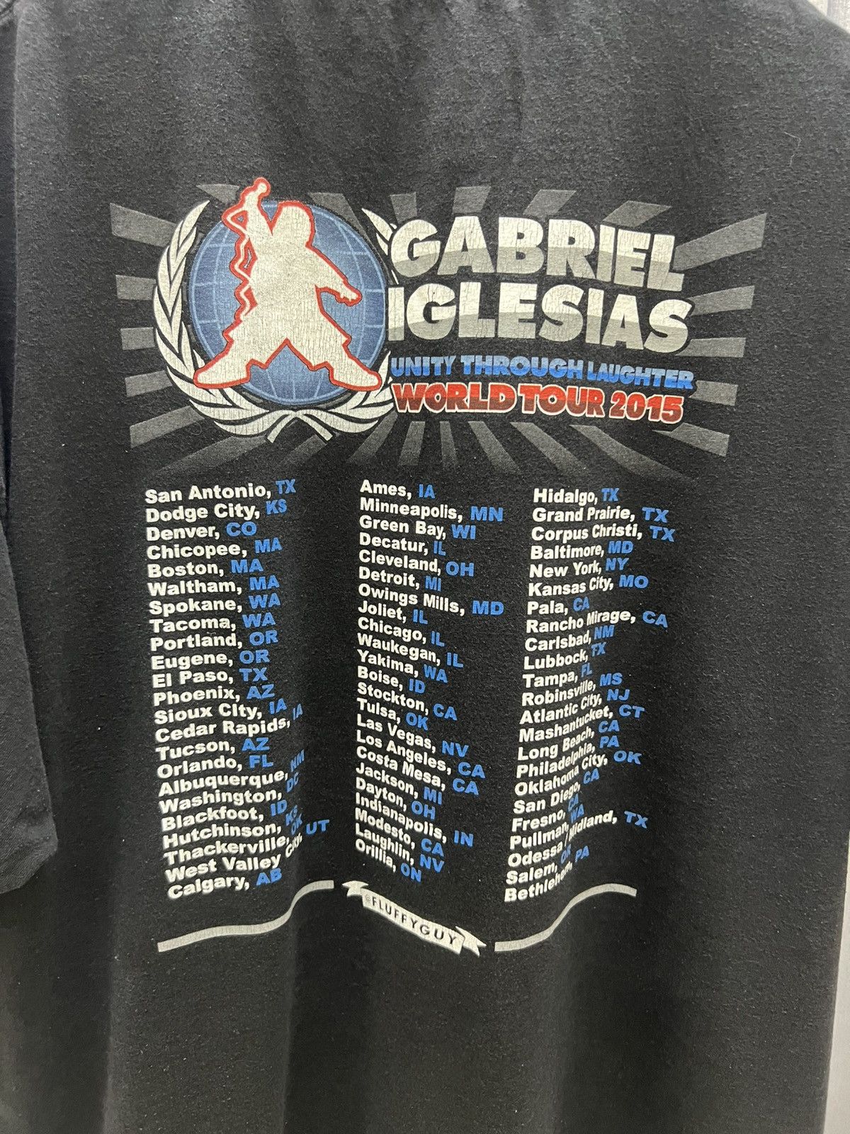Band Tees GABRIEL IGLESIAS WORLD TOUR 2015 OVERSIZE TEE Size US XXL / EU 58 / 5 - 6 Thumbnail