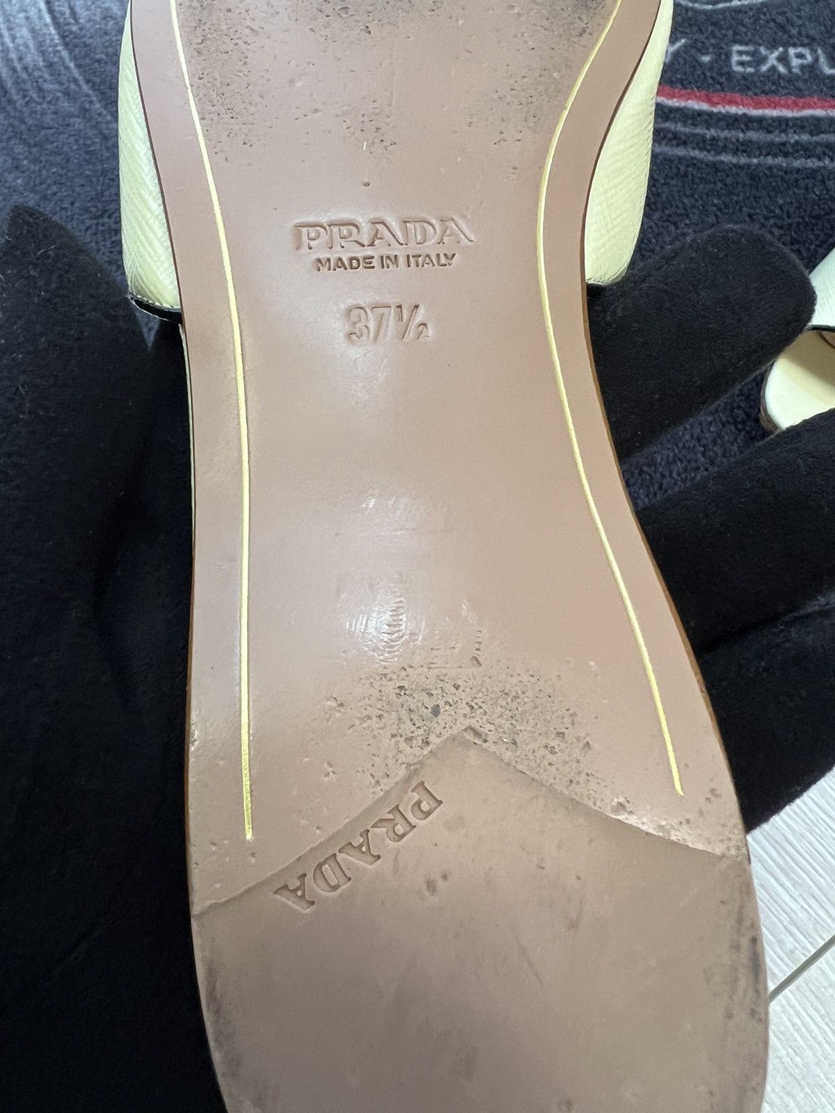 Miu Miu × Prada × Vintage Prada Logo Slides Size US 7.5 / IT 37.5 - 7 Thumbnail
