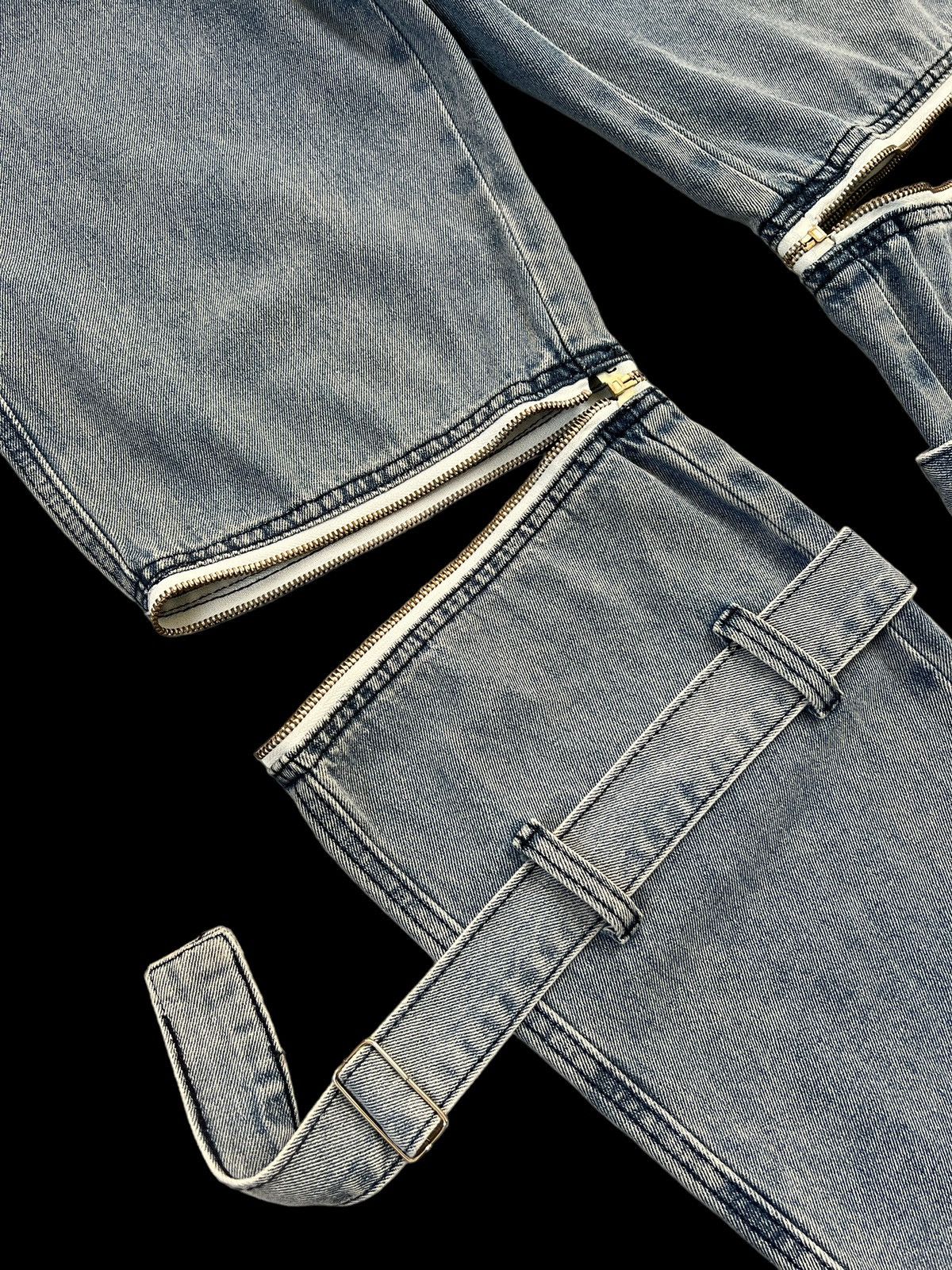 Japanese Brand × Seditionaries Volcan & Aphrodite 🇯🇵 Washed Denim Bondage Pants Size US 30 / EU 46 - 5 Thumbnail