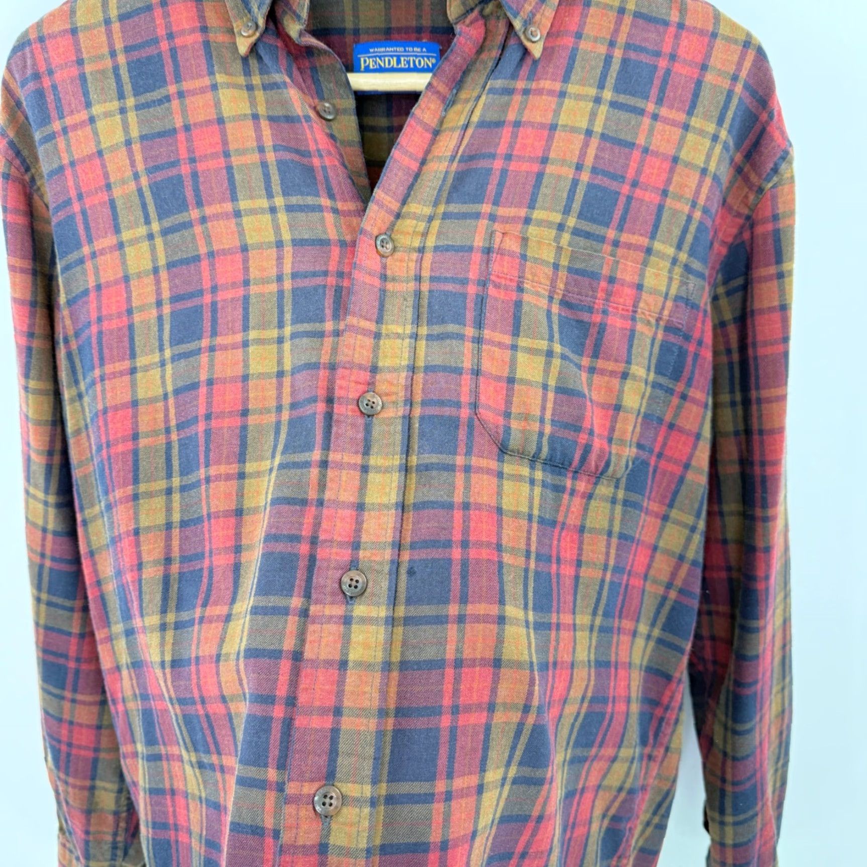Pendleton Pendleton Canterbury Cloth Plaid Shirt Men's Wool Blend Button-Down Medium Size US M / EU 48-50 / 2 - 5 Thumbnail