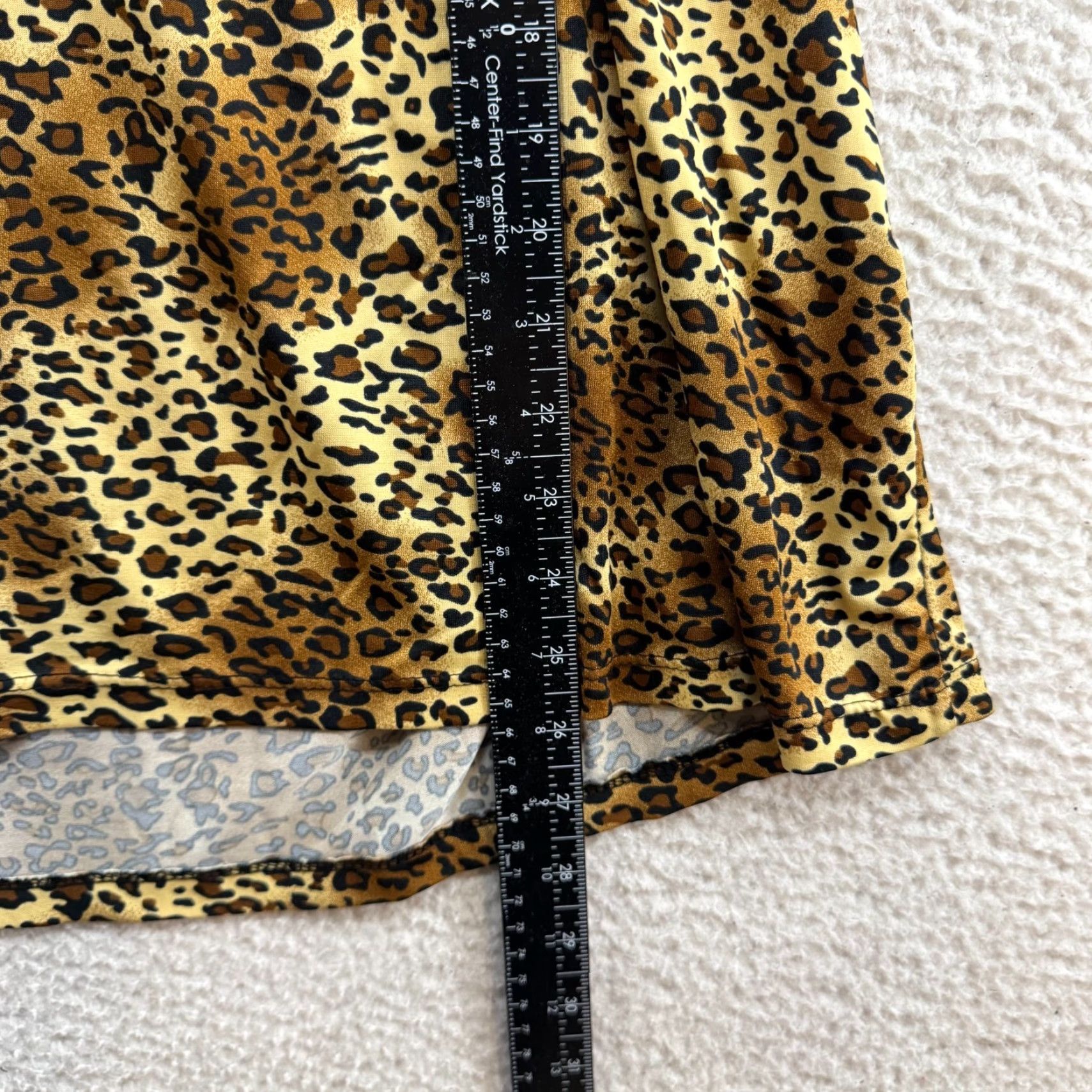 Doublet VINTAGE 90s Y2K Cheetah Leopard Top Shirt 1X XL Beige Grunge Boho McBling Slinky Stretch Double Take Womens Size XL / US 12-14 / IT 48-50 - 5 Thumbnail