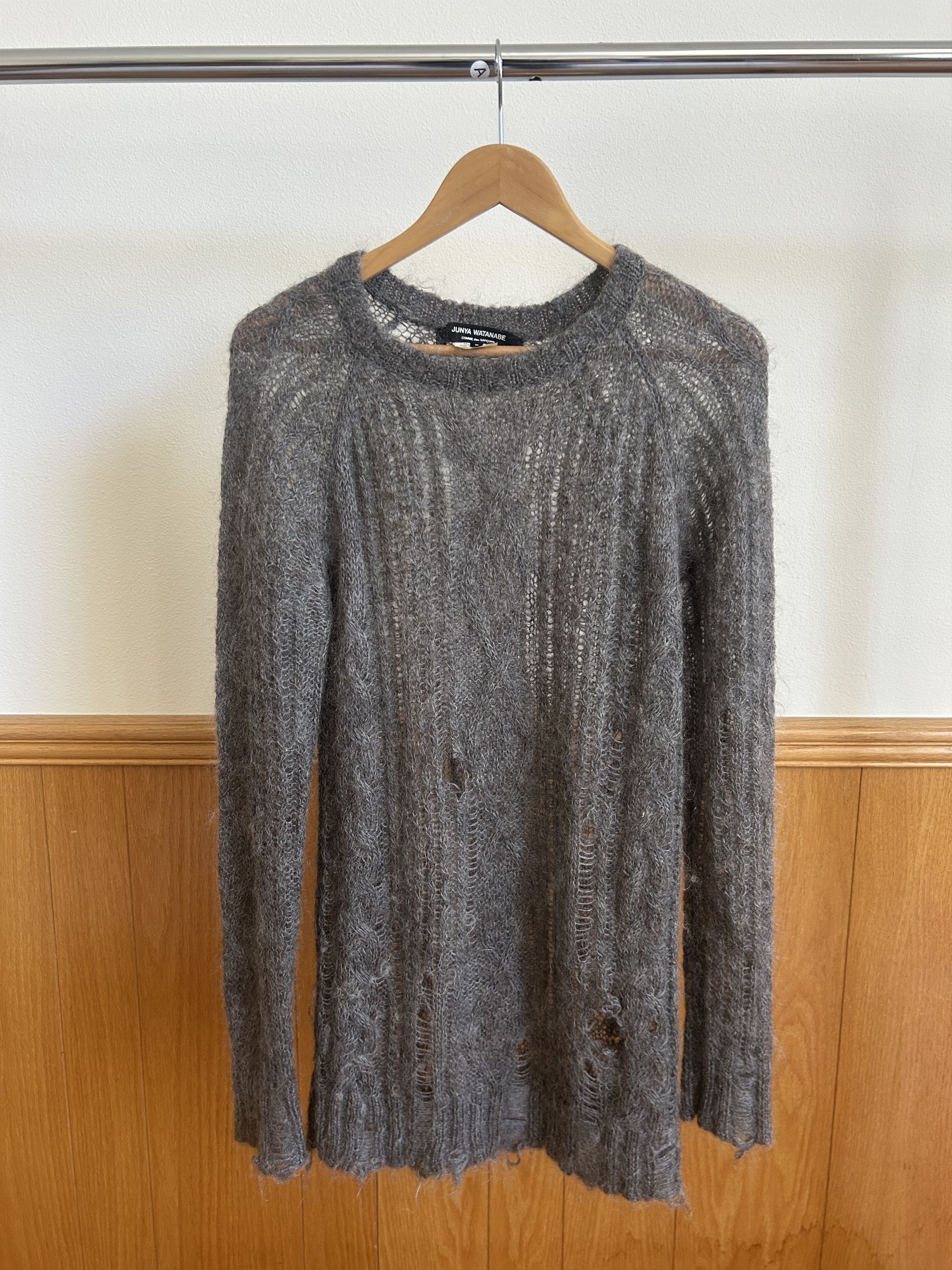 Junya Watanabe AD2003 Distressed Wool Knit Sweater | Grailed