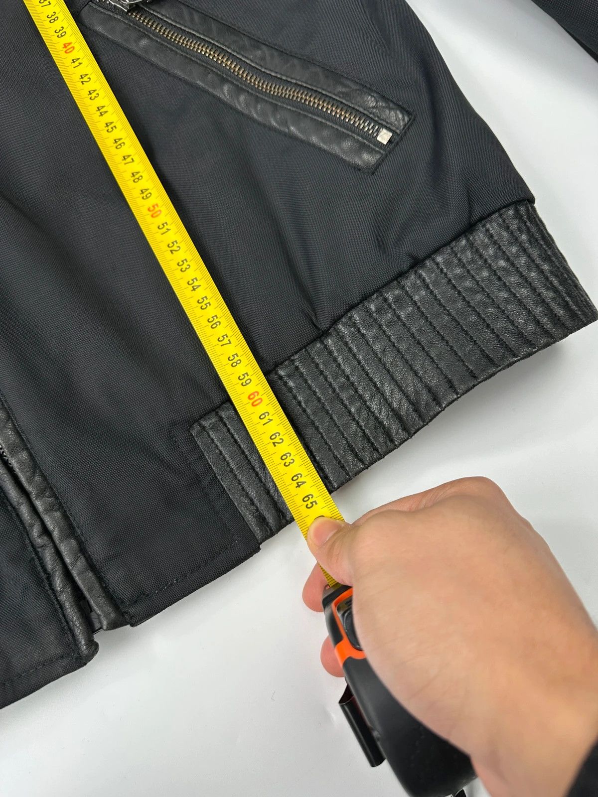 Versace Versace Black Cotton & Leather Padded Bomber Jacket Hoded Size US M / EU 48-50 / 2 - 15 Thumbnail