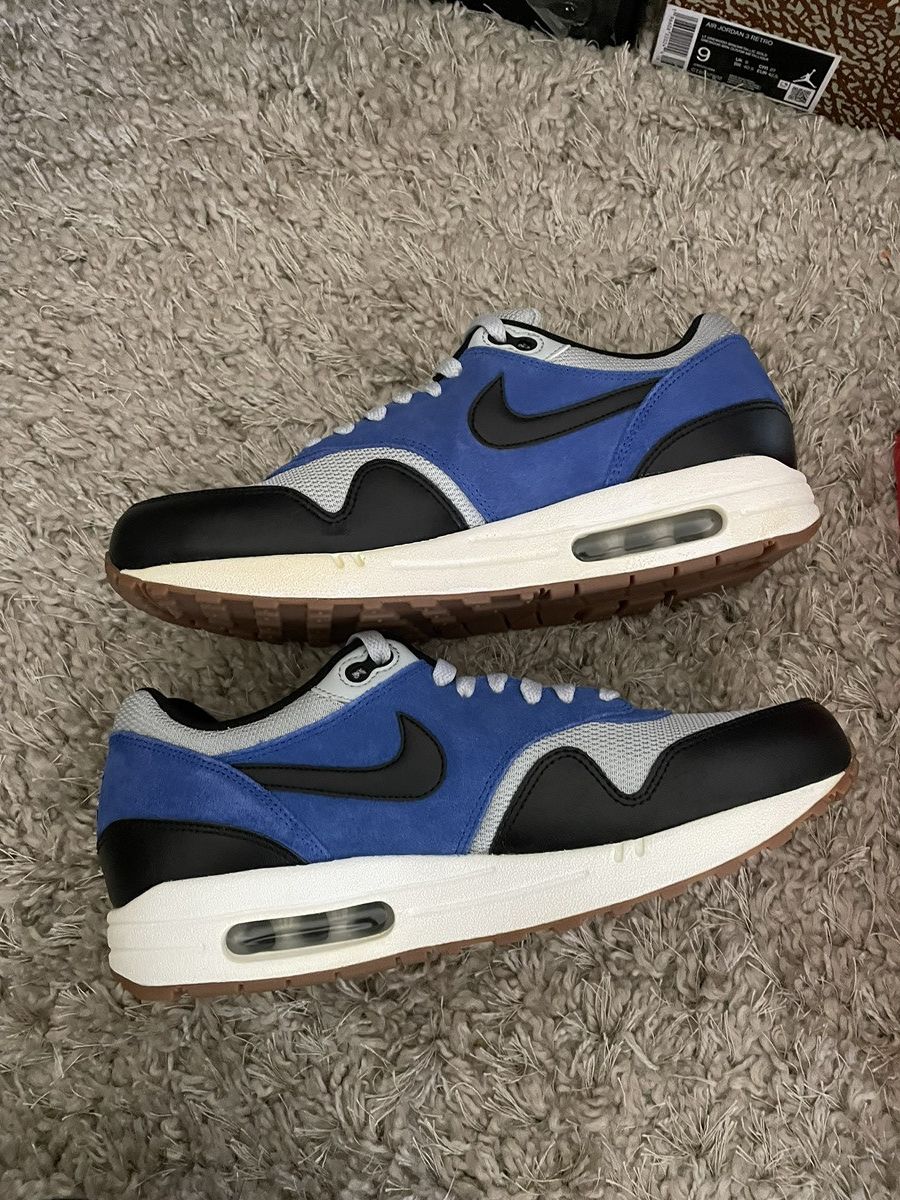 Nike Air Max 1 Essentials ‘Lyon Blue’ sz 9.5 Size US 9.5 / EU 42-43 - 3 Thumbnail