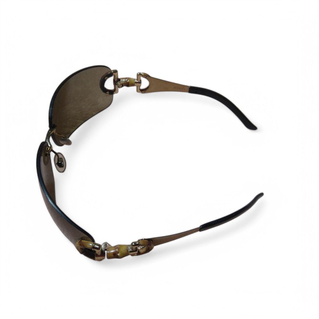Gucci Gucci - Sunglasses Horsebit Bamboo Gold Size ONE SIZE - 3 Thumbnail